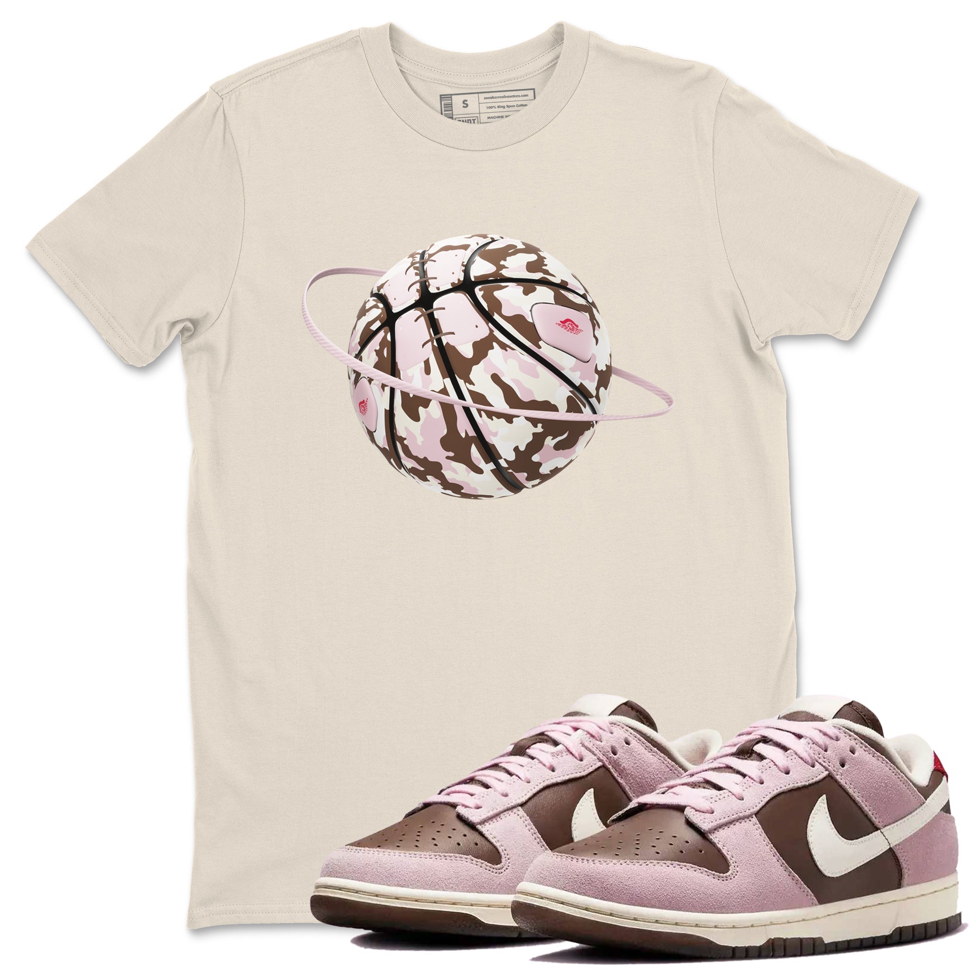 Camo Basketball Planet snkmatch Tees - Dunk Cacao Wow And Pink Foam