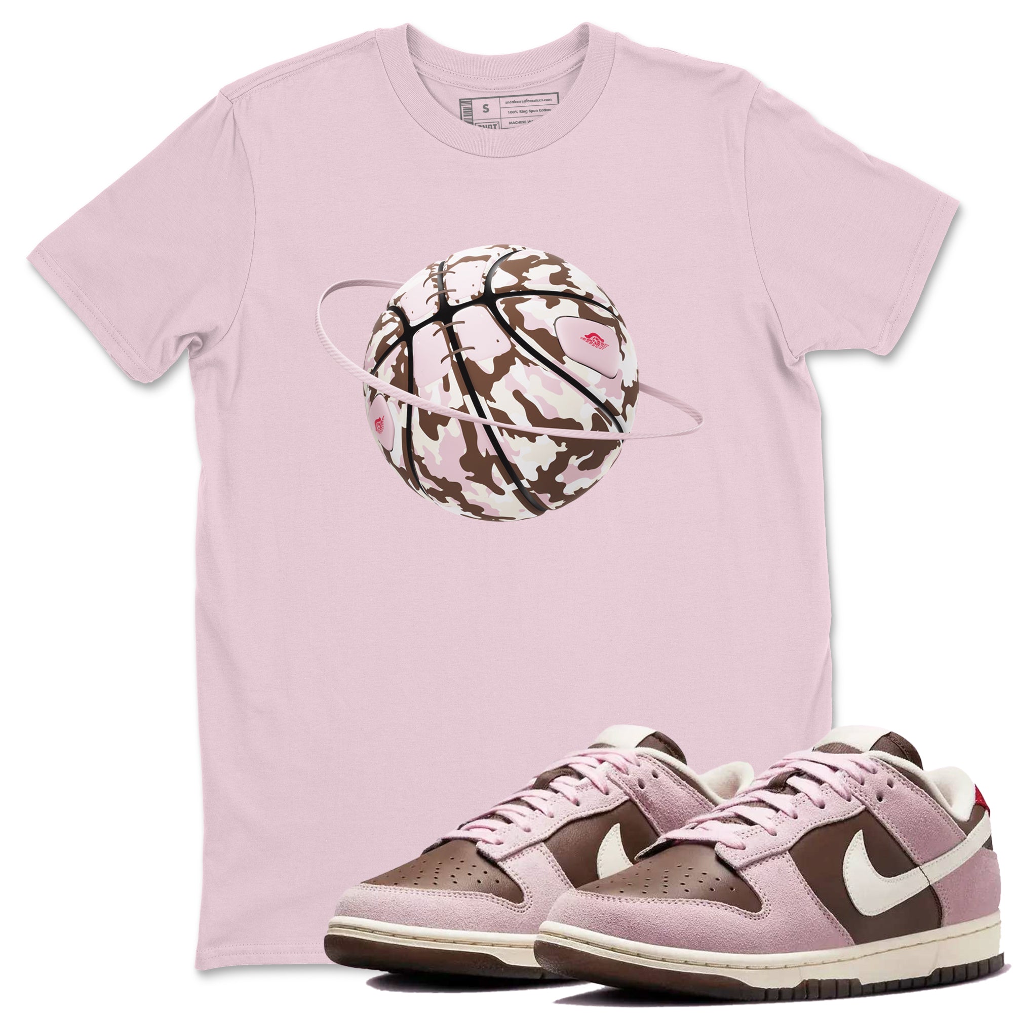 Camo Basketball Planet snkmatch Tees - Dunk Cacao Wow And Pink Foam