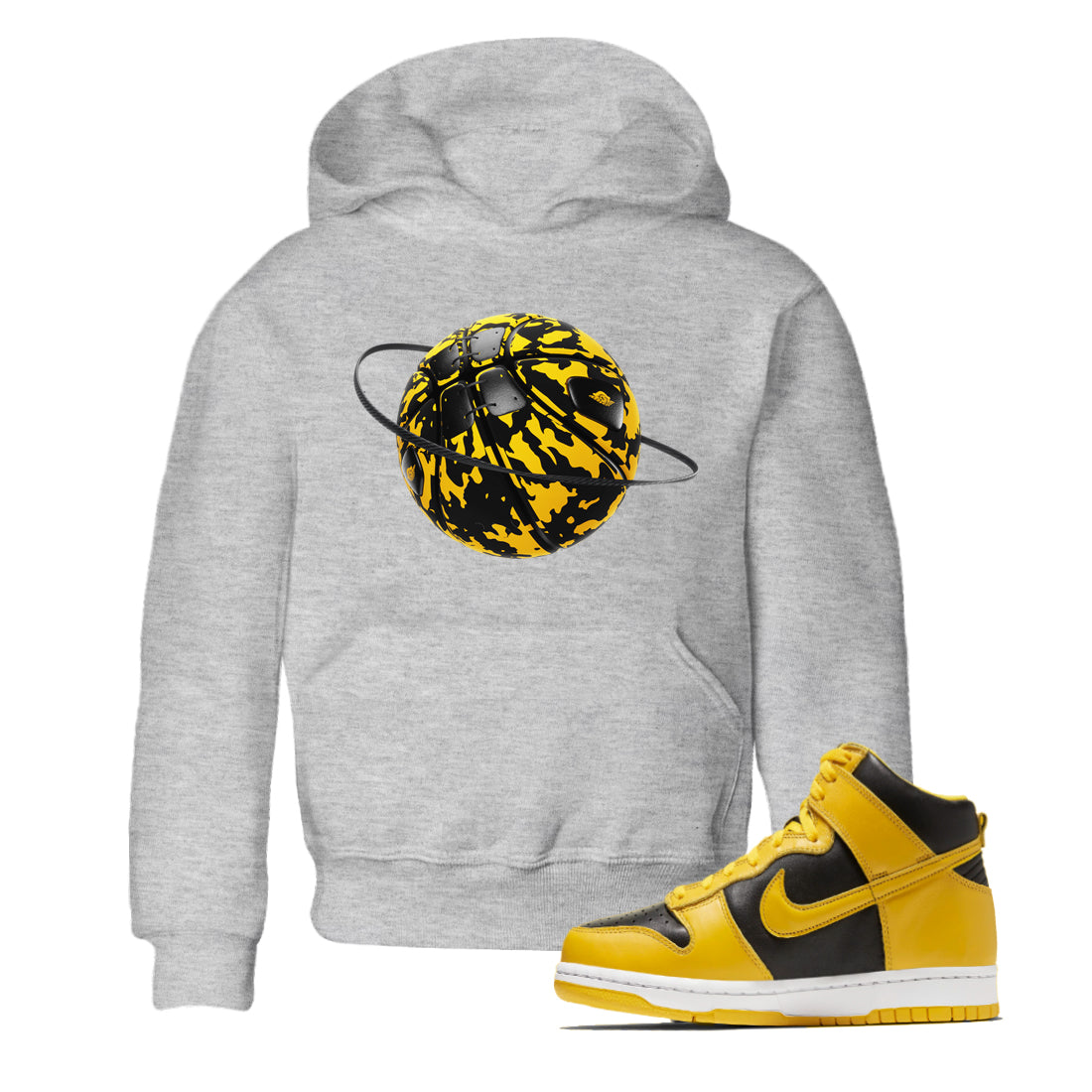 Camo Basketball Planet snkmatch Tees Kids - Dunk High Pollen