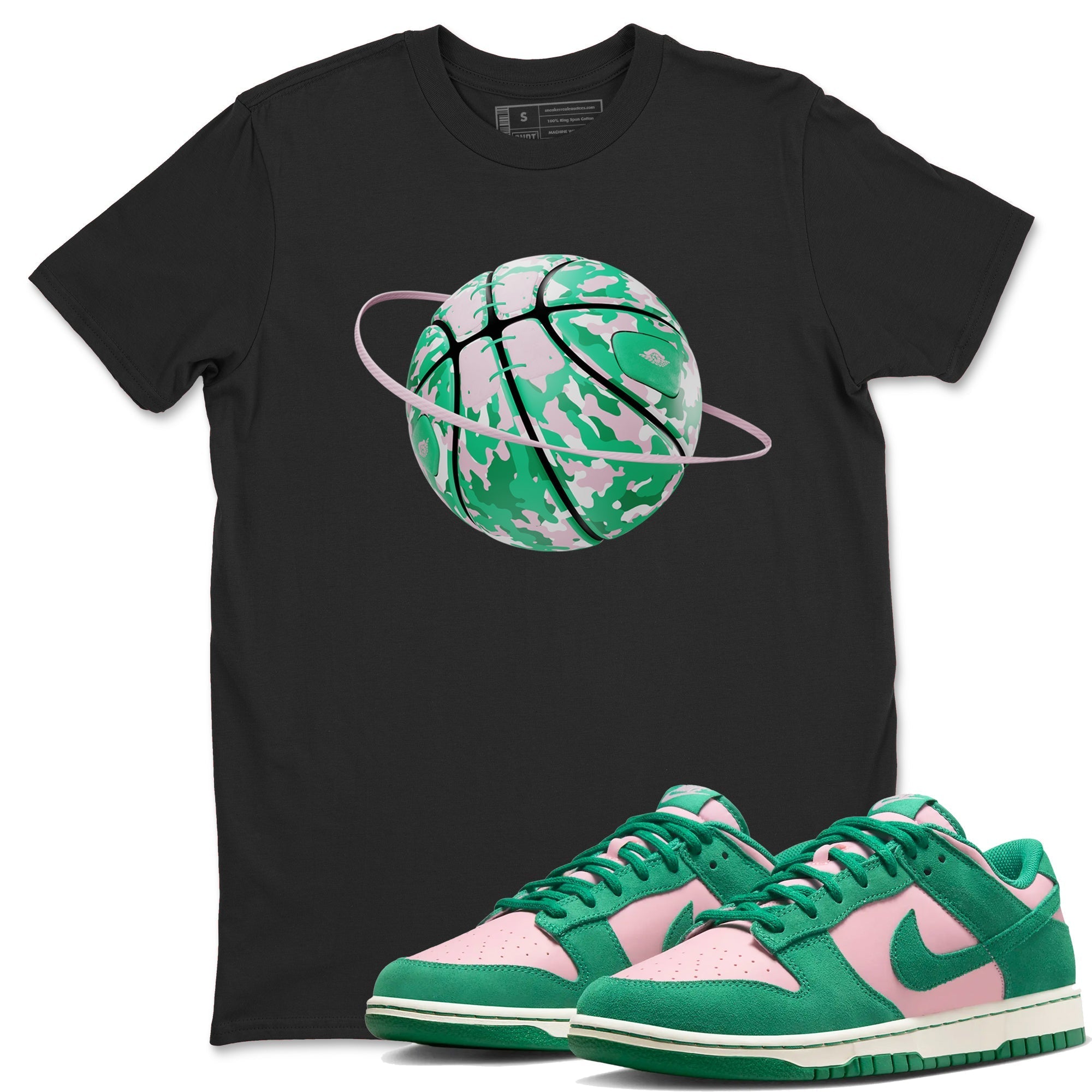 Camo Basketball Planet snkmatch Tees - Dunk Medium Soft Pink Malachite