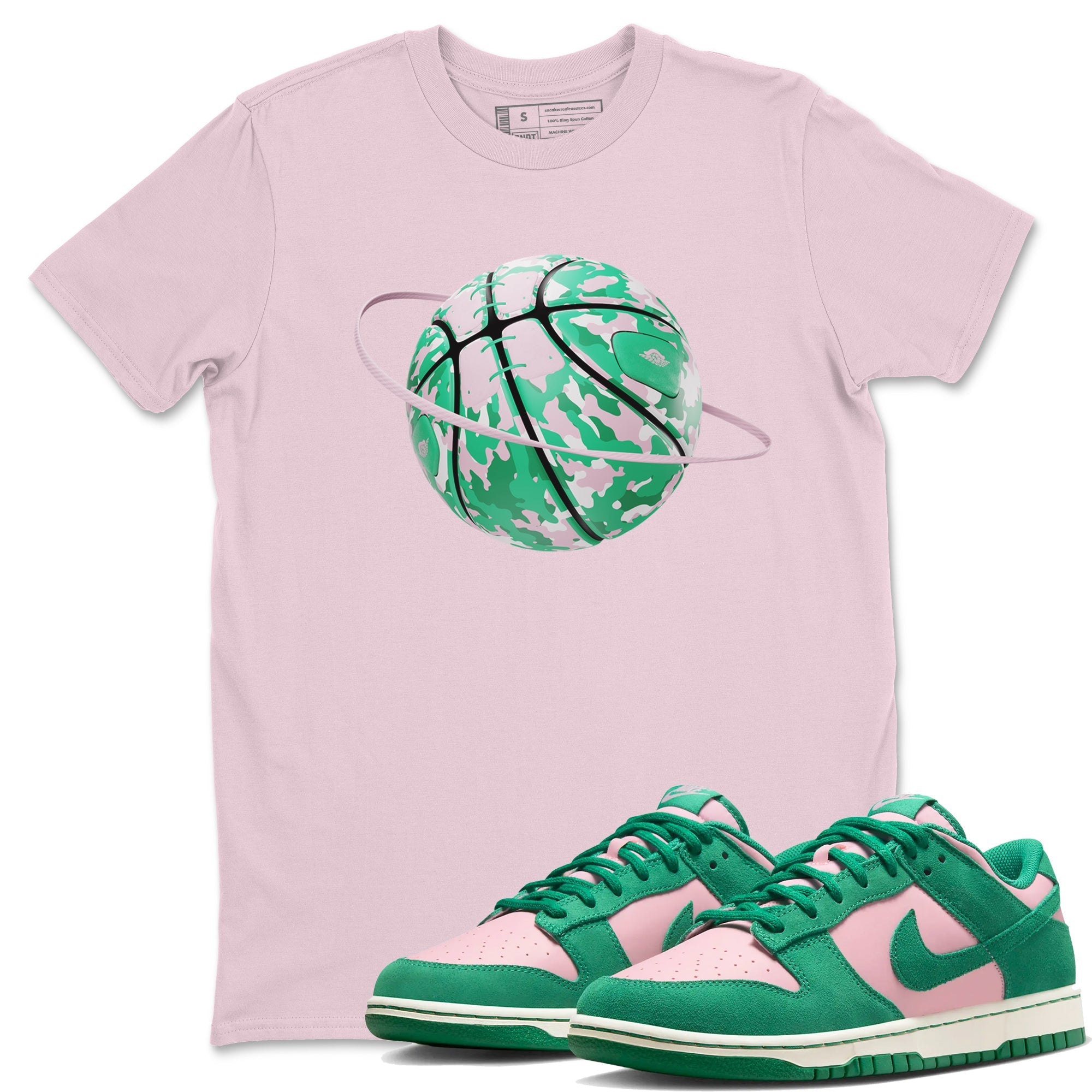 Camo Basketball Planet snkmatch Tees - Dunk Medium Soft Pink Malachite