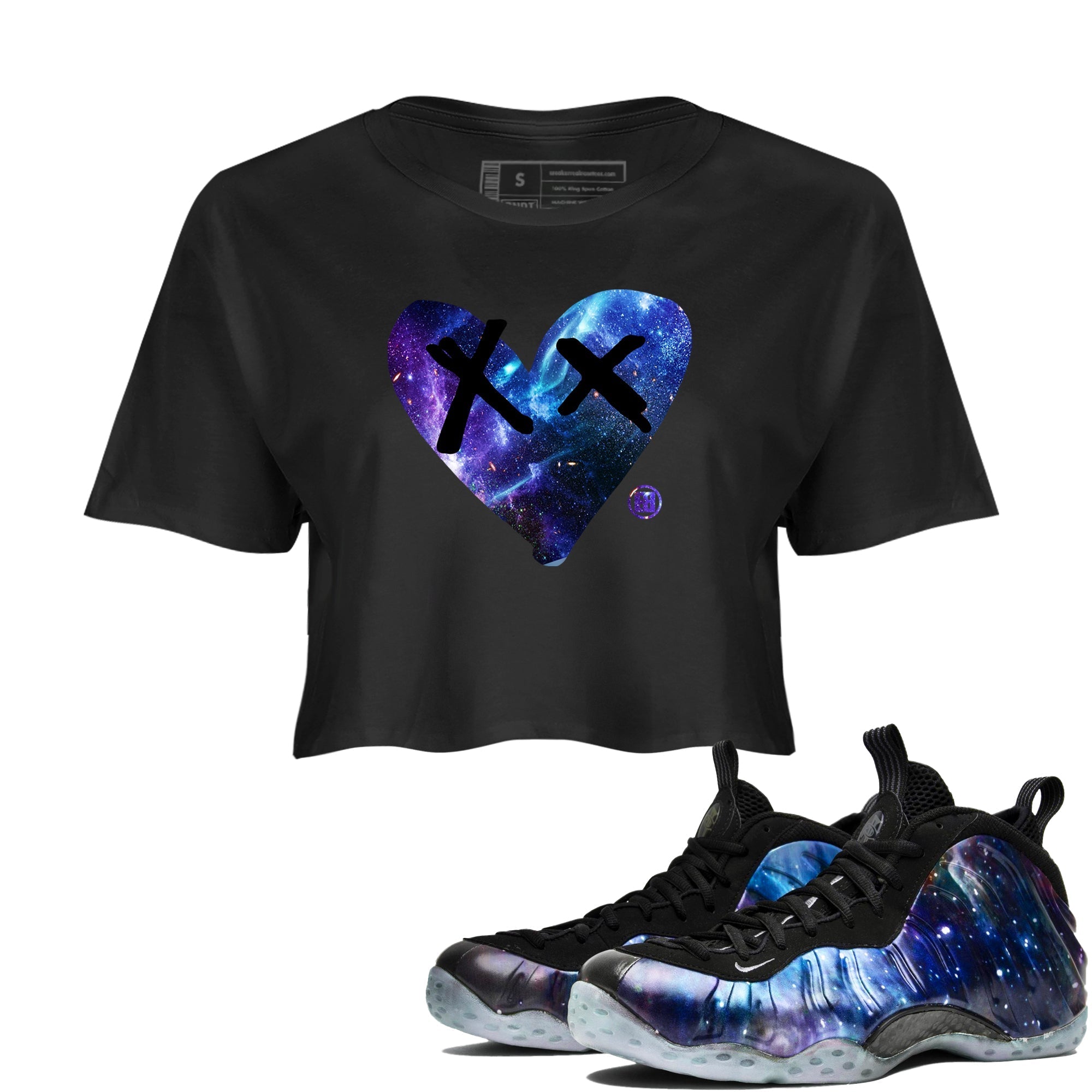 Camo Heart snkmatch Women's Top - Air Foamposite One Galaxy