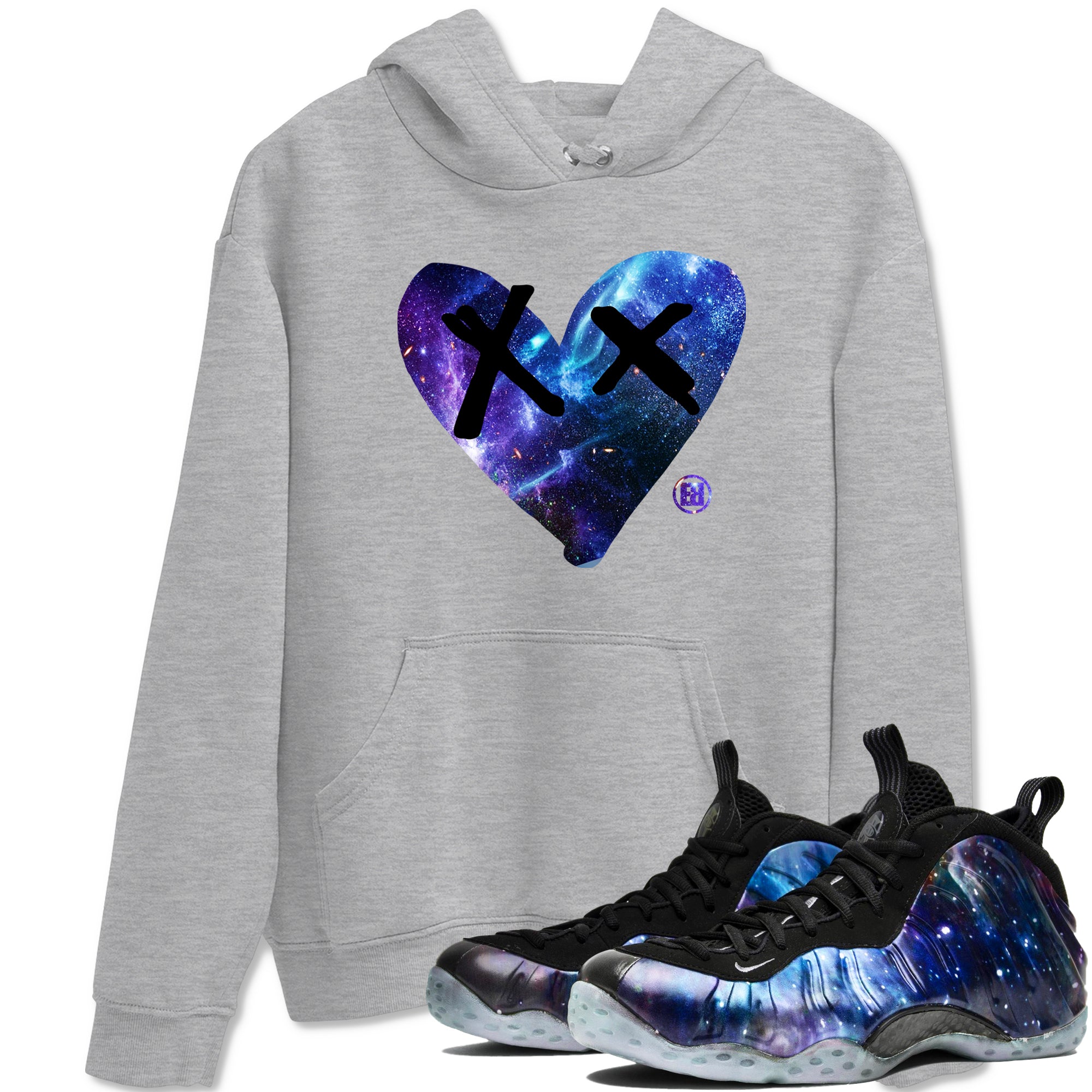Camo Heart snkmatch Tees - Air Foamposite One Galaxy