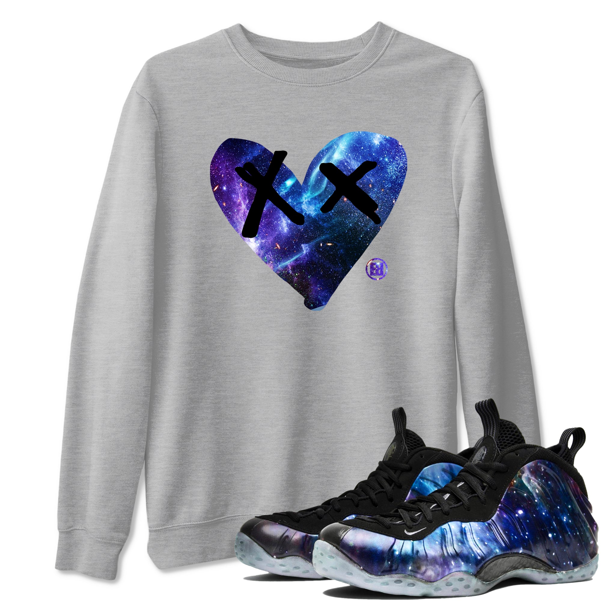Camo Heart snkmatch Tees - Air Foamposite One Galaxy