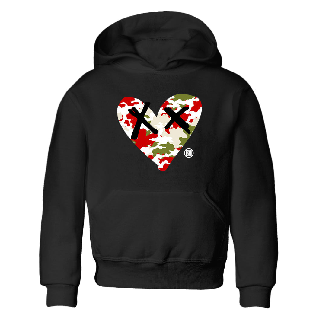 Camo Heart snkmatch Tees Kids - Air Jordan 1 Travis Scott Olive