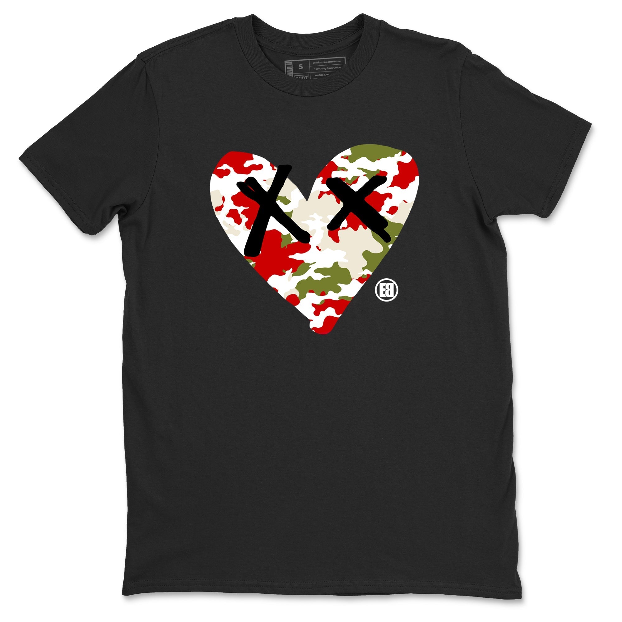 Camo Heart snkmatch Tees - Air Jordan 1 Travis Scott Olive