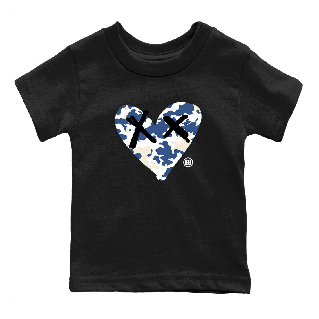 Camo Heart snkmatch Tees Kids - Air Jordan 3 A Ma Maniere x Diffused Blue