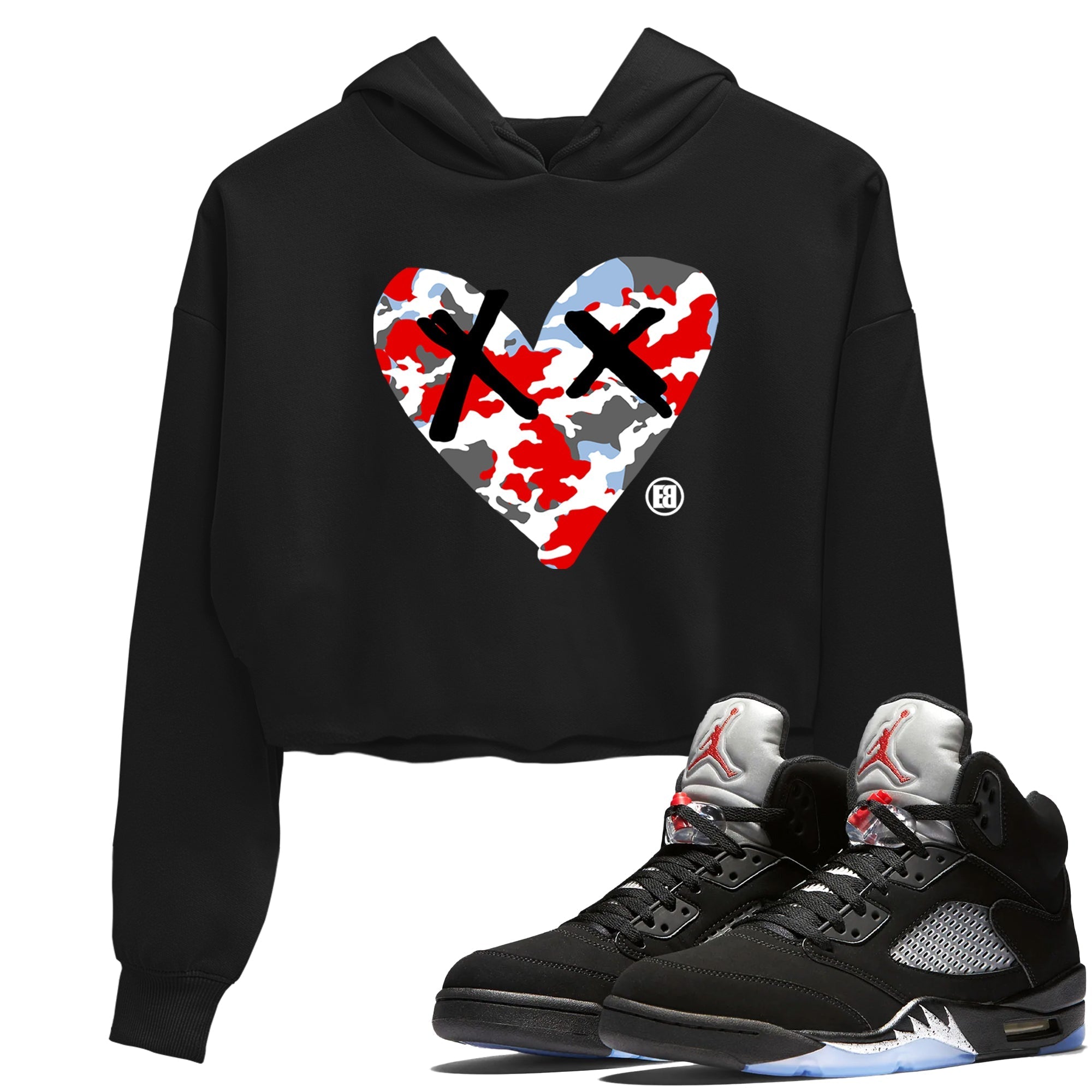 Camo Heart snkmatch Women's Top - Air Jordan 5 Reimagined
