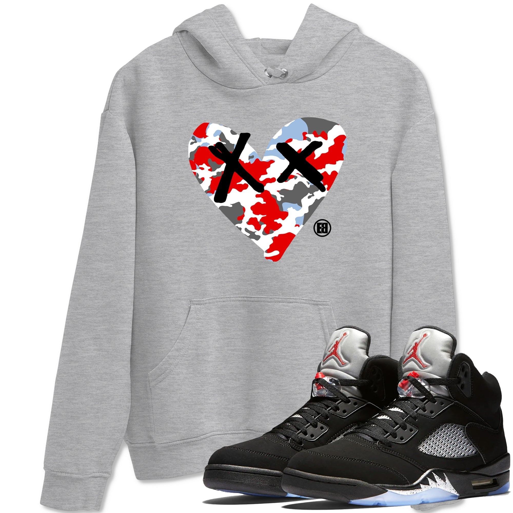 Camo Heart snkmatch Tees - Air Jordan 5 Reimagined