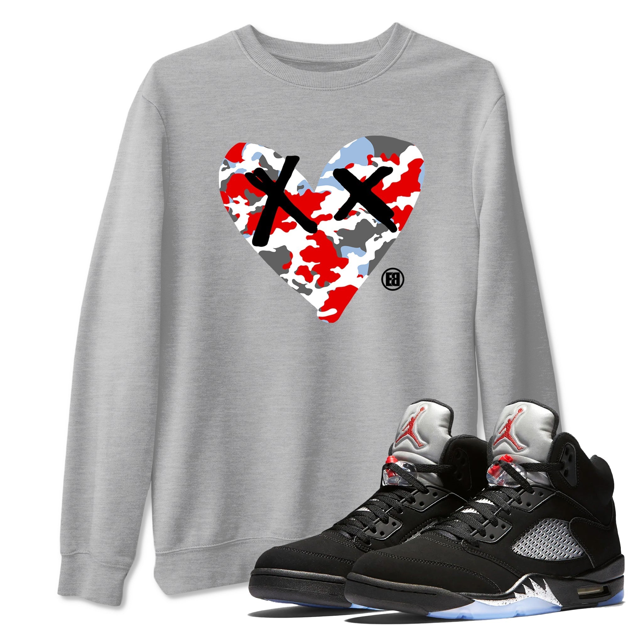 Camo Heart snkmatch Tees - Air Jordan 5 Reimagined