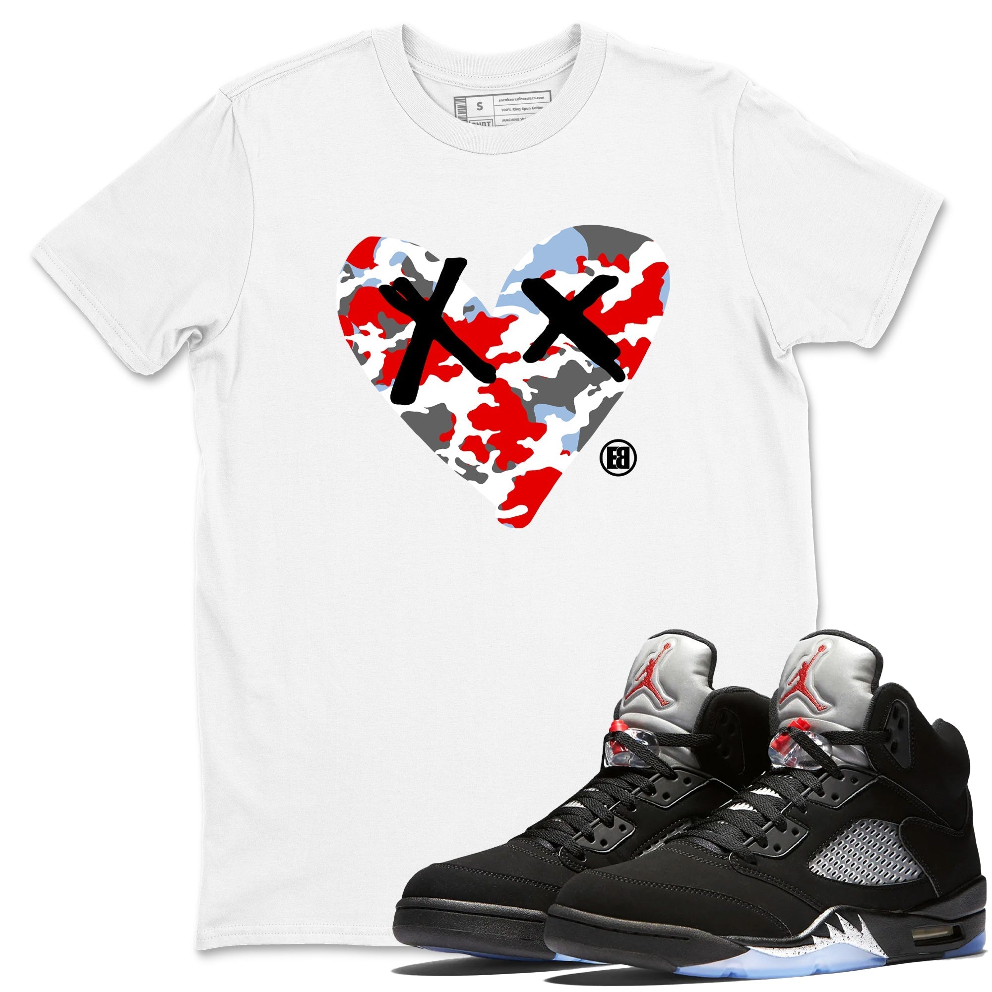 Camo Heart snkmatch Tees - Air Jordan 5 Reimagined