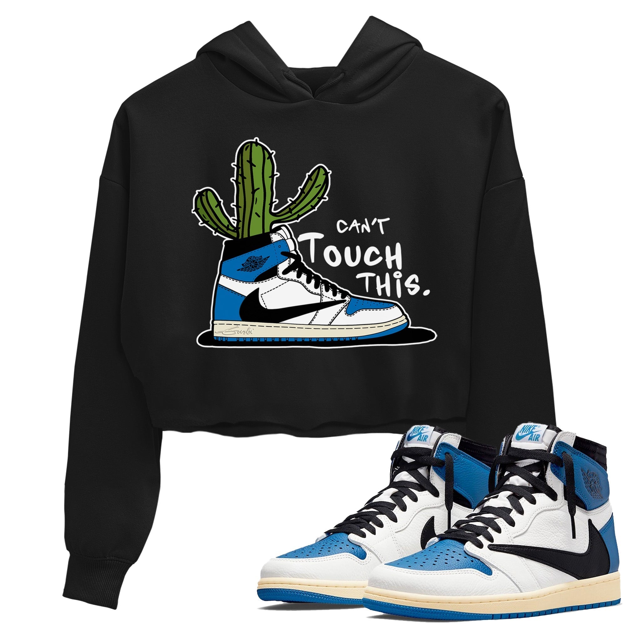 Can't Touch This Women's Tops - Air Jordan 1 Travis Scott Fragment