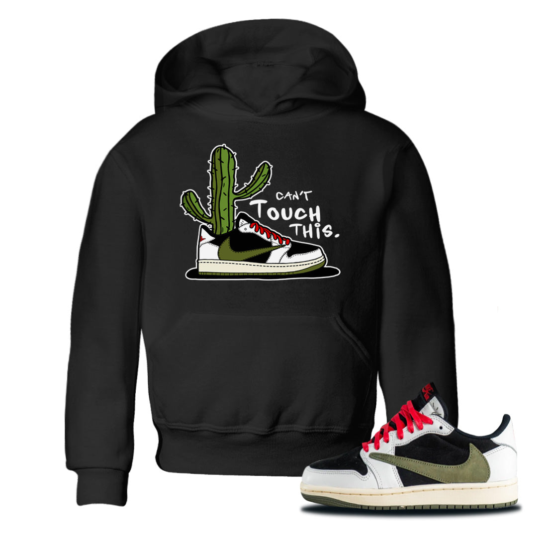 Can't Touch This Kids Tops - Air Jordan 1 Travis Scott Olive