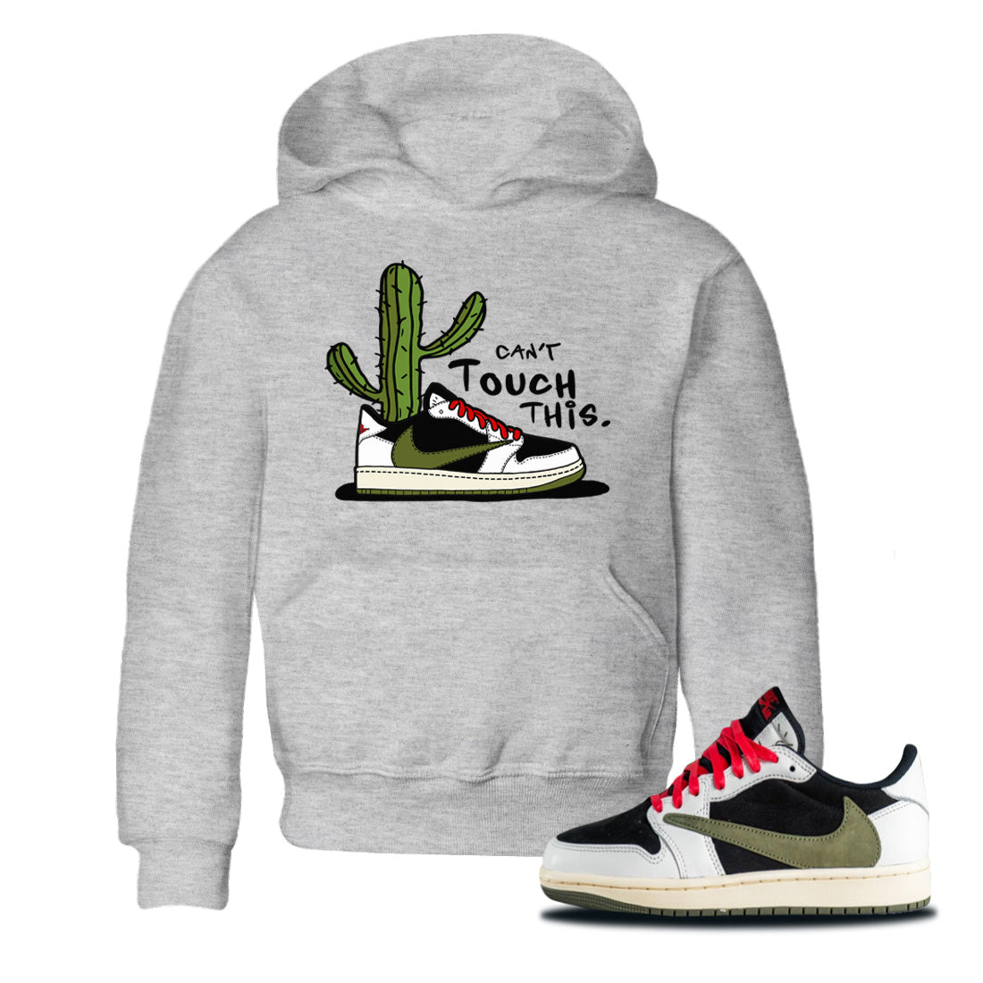 Can't Touch This Kids Tops - Air Jordan 1 Travis Scott Olive