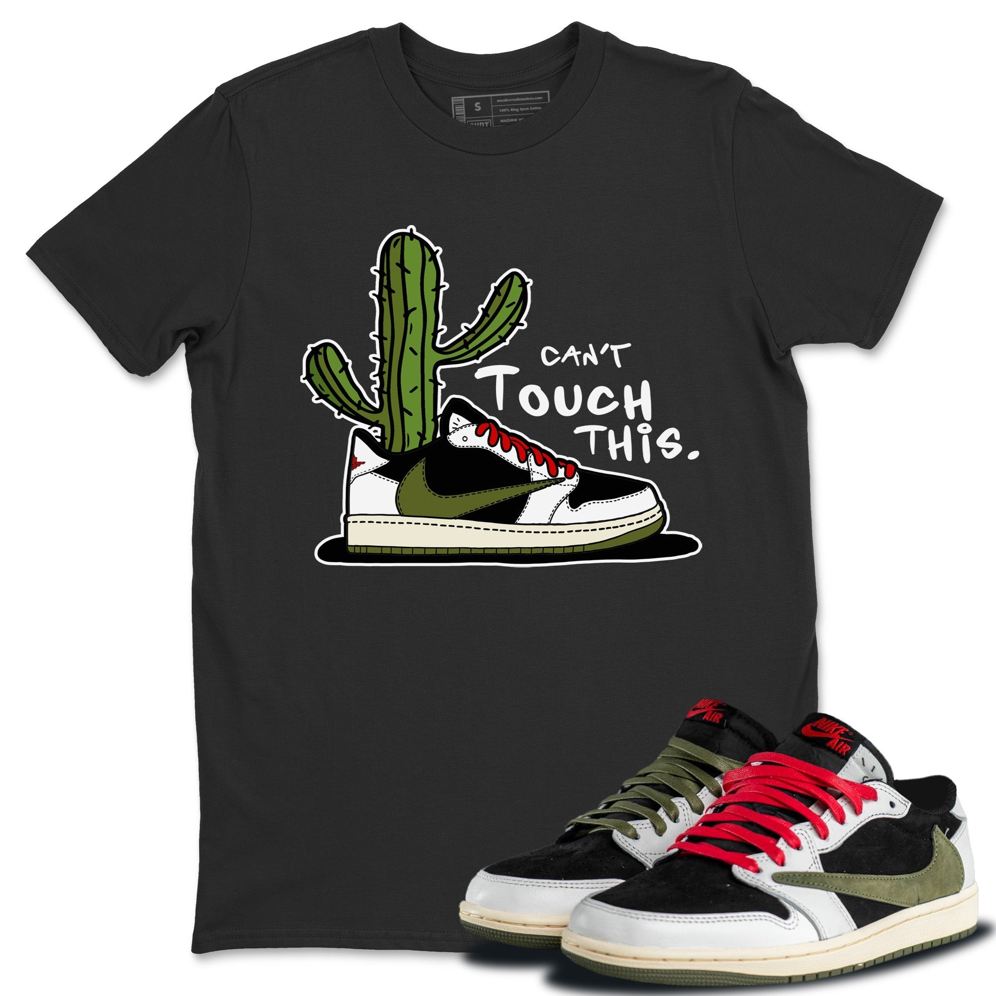 Can't Touch This Unisex Tops - Air Jordan 1 Travis Scott Olive