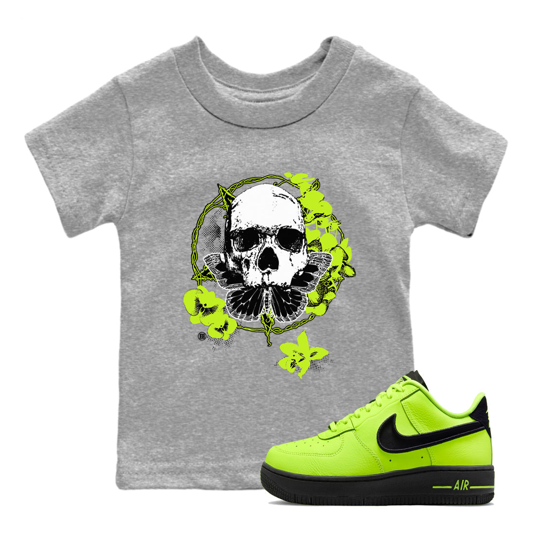 Carpe Diem Skull snkmatch Tees Kids - Air Force 1 Volt