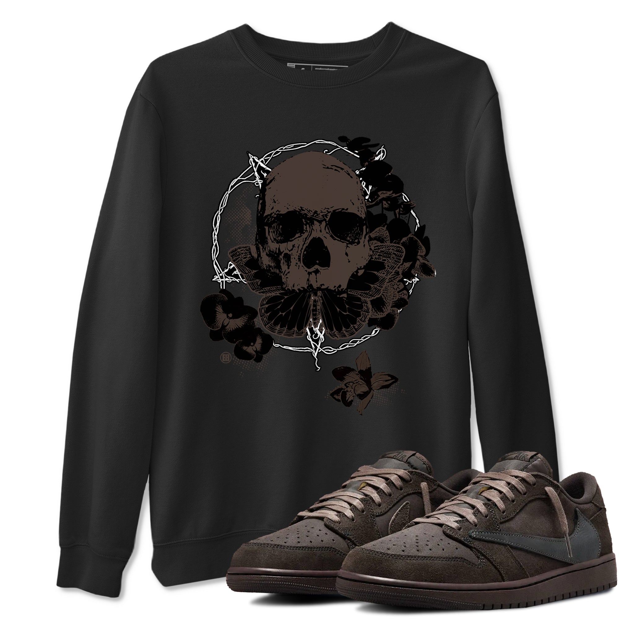 Carpe Diem Skull snkmatch Tees - Air Jordan 1 Travis Scott Velvet Brown