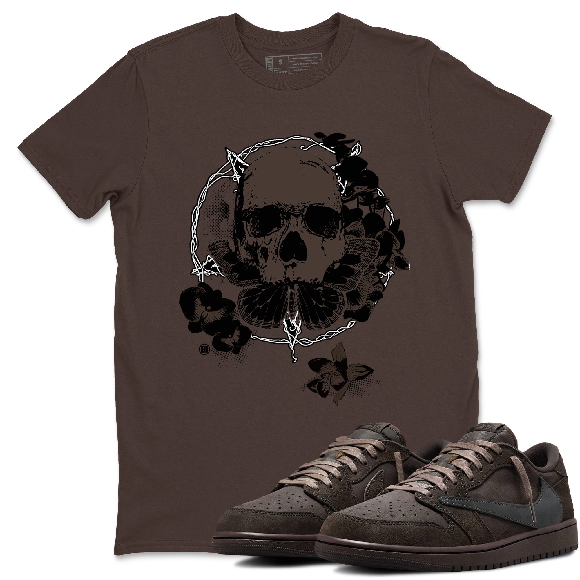 Carpe Diem Skull snkmatch Tees - Air Jordan 1 Travis Scott Velvet Brown