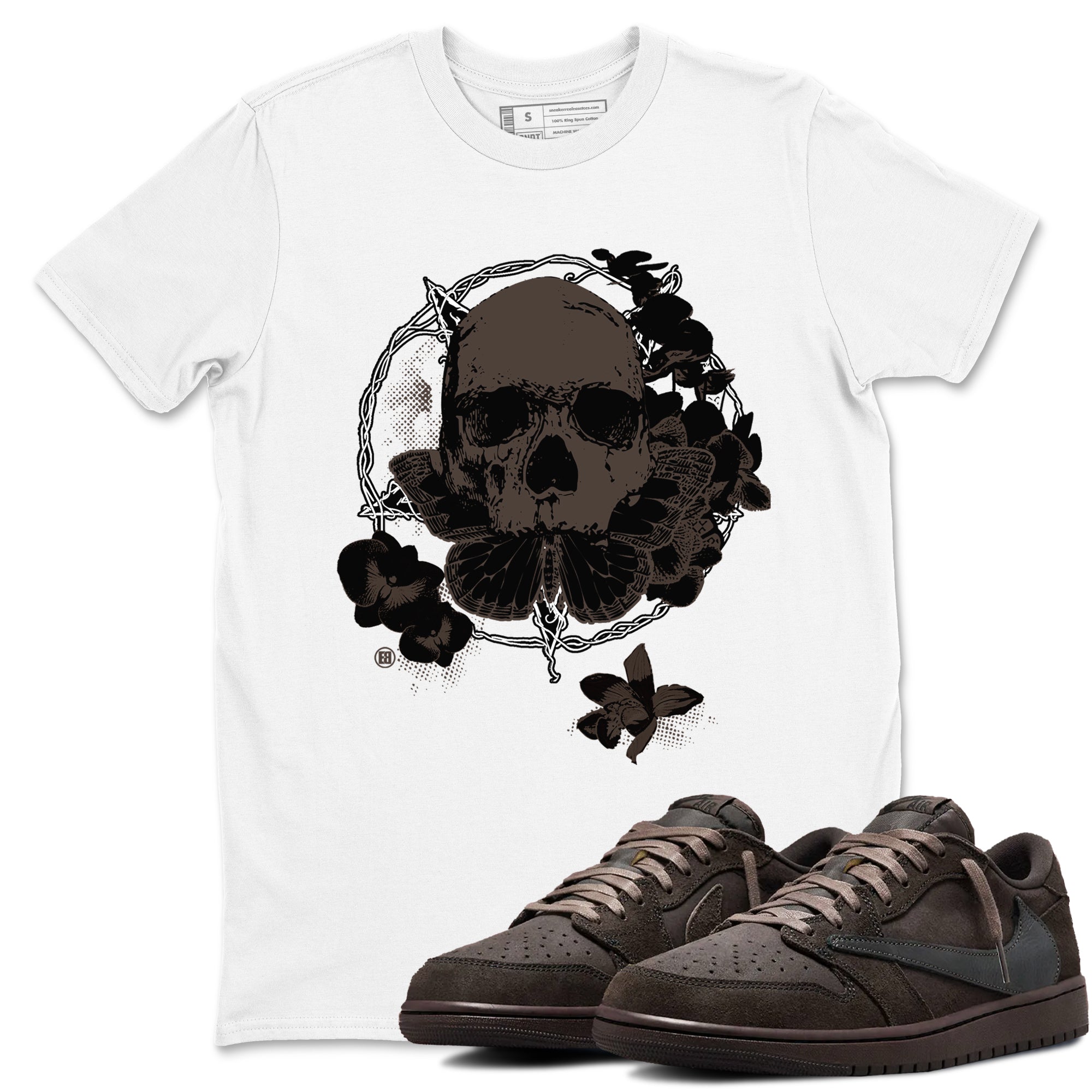 Carpe Diem Skull snkmatch Tees - Air Jordan 1 Travis Scott Velvet Brown