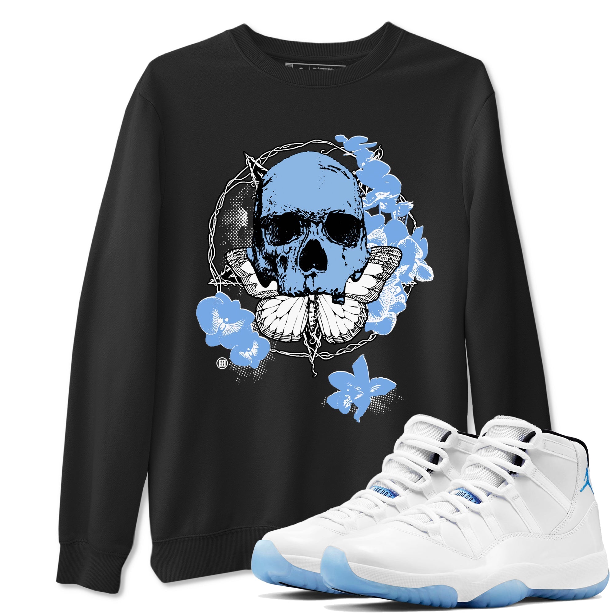 Carpe Diem Skull snkmatch Tees - Air Jordan 11 Legend Blue