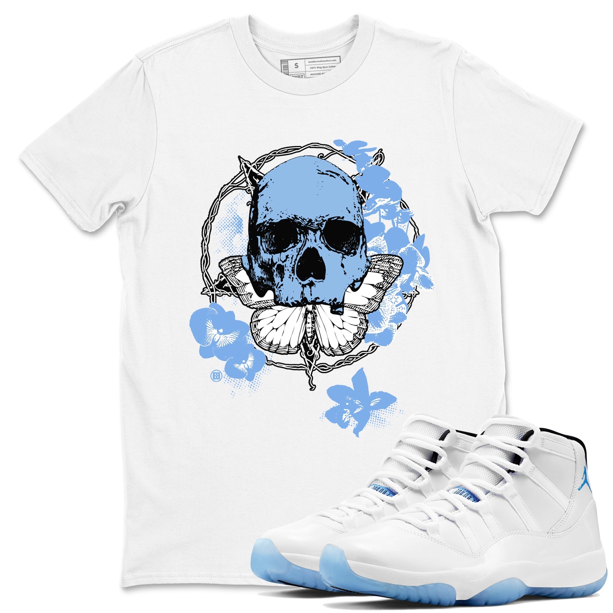 Carpe Diem Skull snkmatch Tees - Air Jordan 11 Legend Blue