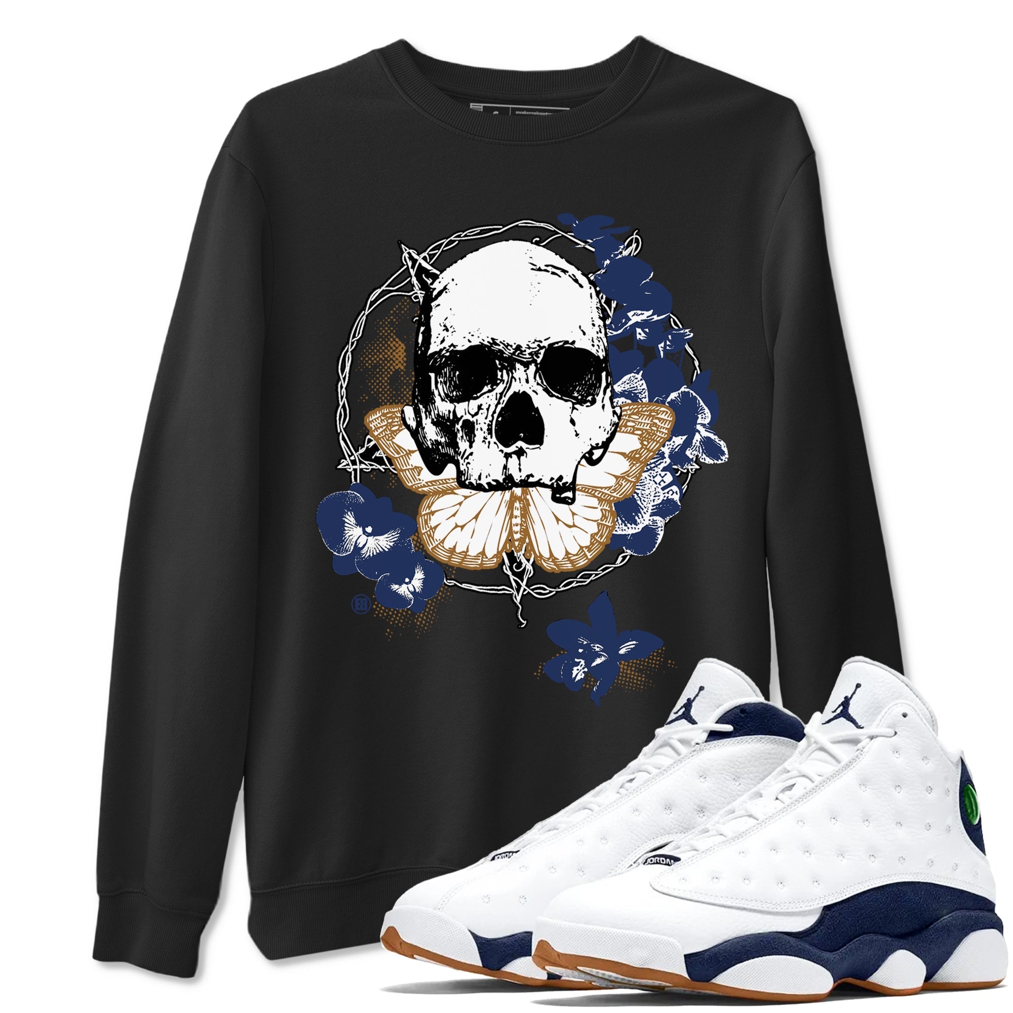 Carpe Diem Skull snkmatch Tees - Air Jordan 13 Midnight Navy