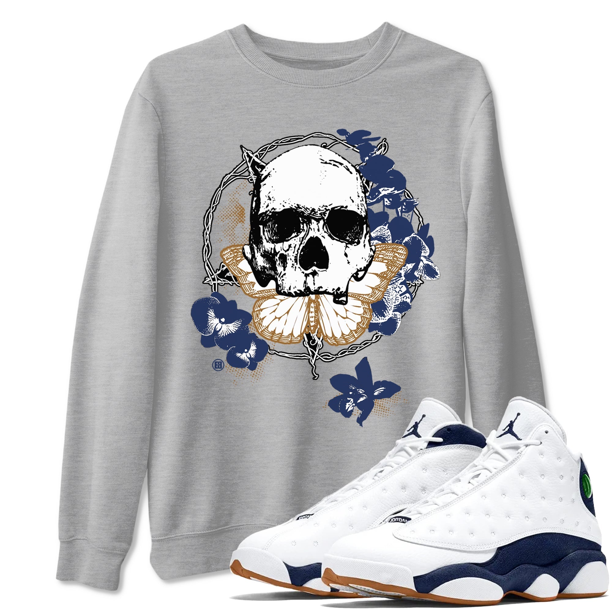Carpe Diem Skull snkmatch Tees - Air Jordan 13 Midnight Navy