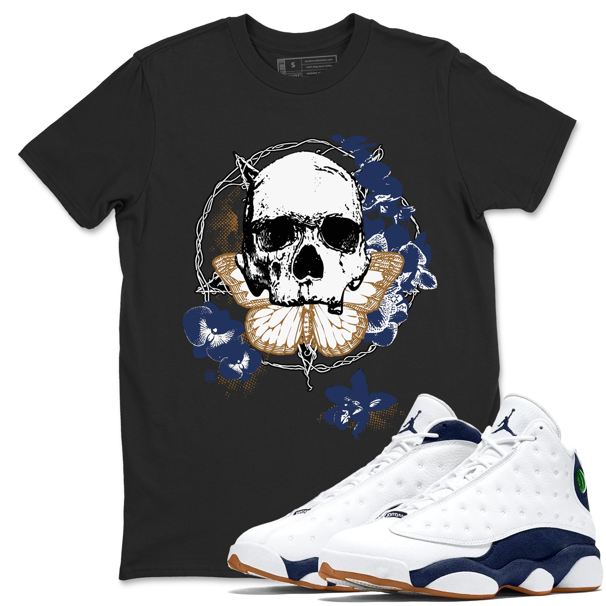 Carpe Diem Skull snkmatch Tees - Air Jordan 13 Midnight Navy