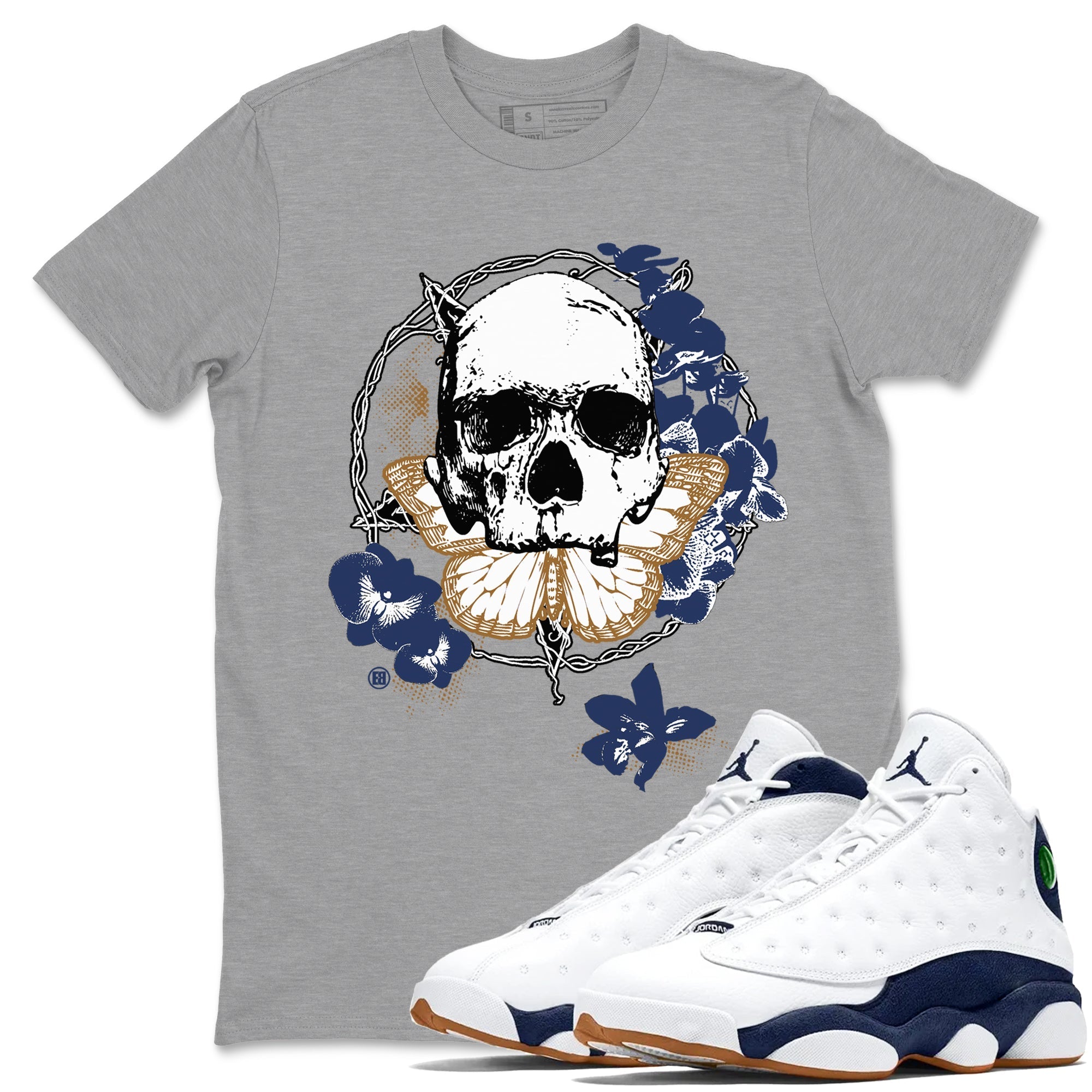 Carpe Diem Skull snkmatch Tees - Air Jordan 13 Midnight Navy