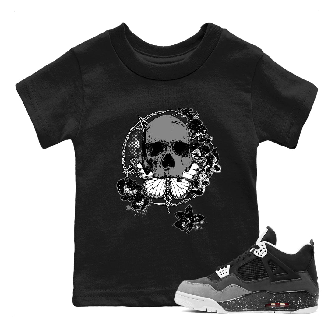 Carpe Diem Skull snkmatch Tees Kids - Air Jordan 4 Fear