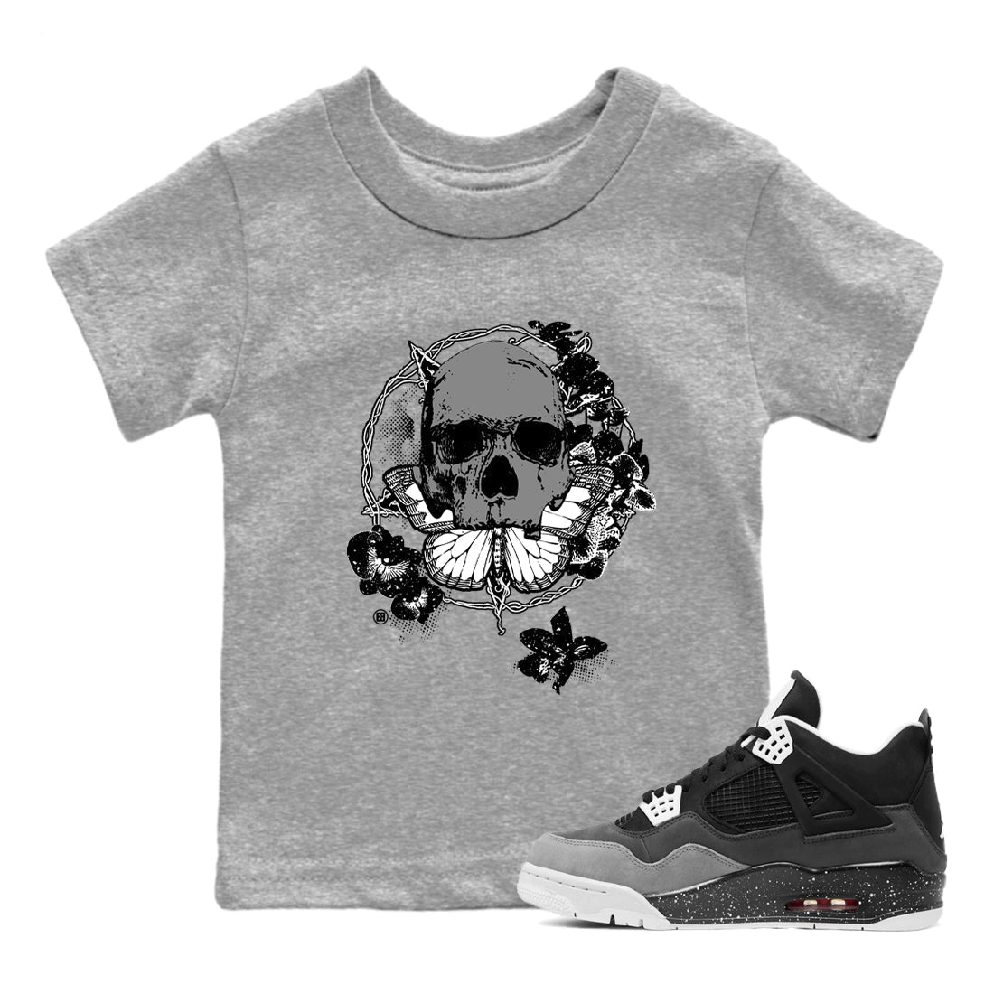 Carpe Diem Skull snkmatch Tees Kids - Air Jordan 4 Fear