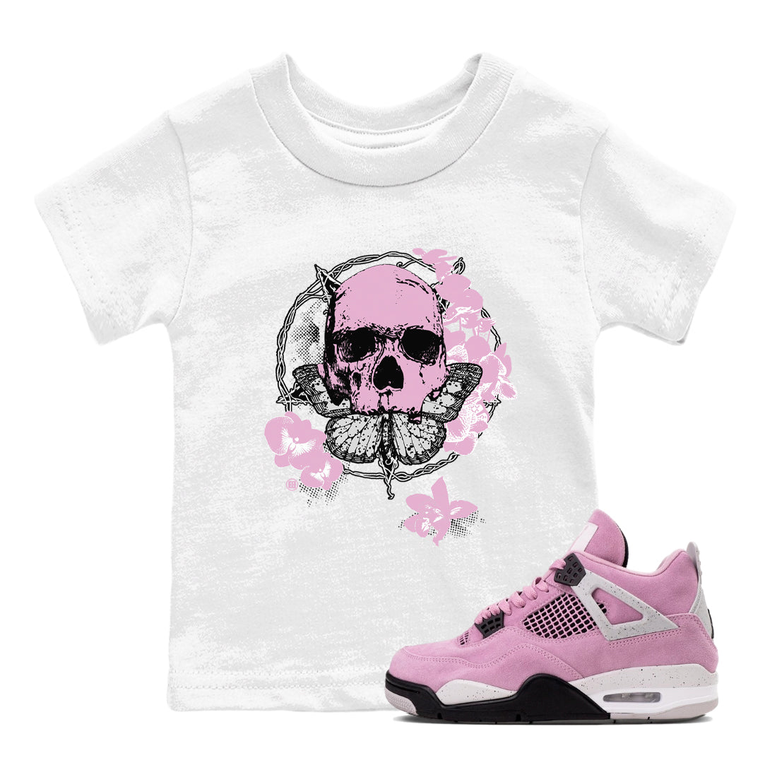 Carpe Diem Skull snkmatch Tees Kids - Air Jordan 4 Orchid