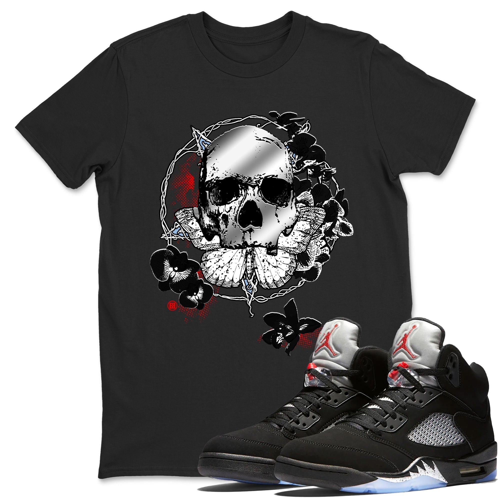 Carpe Diem Skull snkmatch Tees - Air Jordan 5 Reimagined