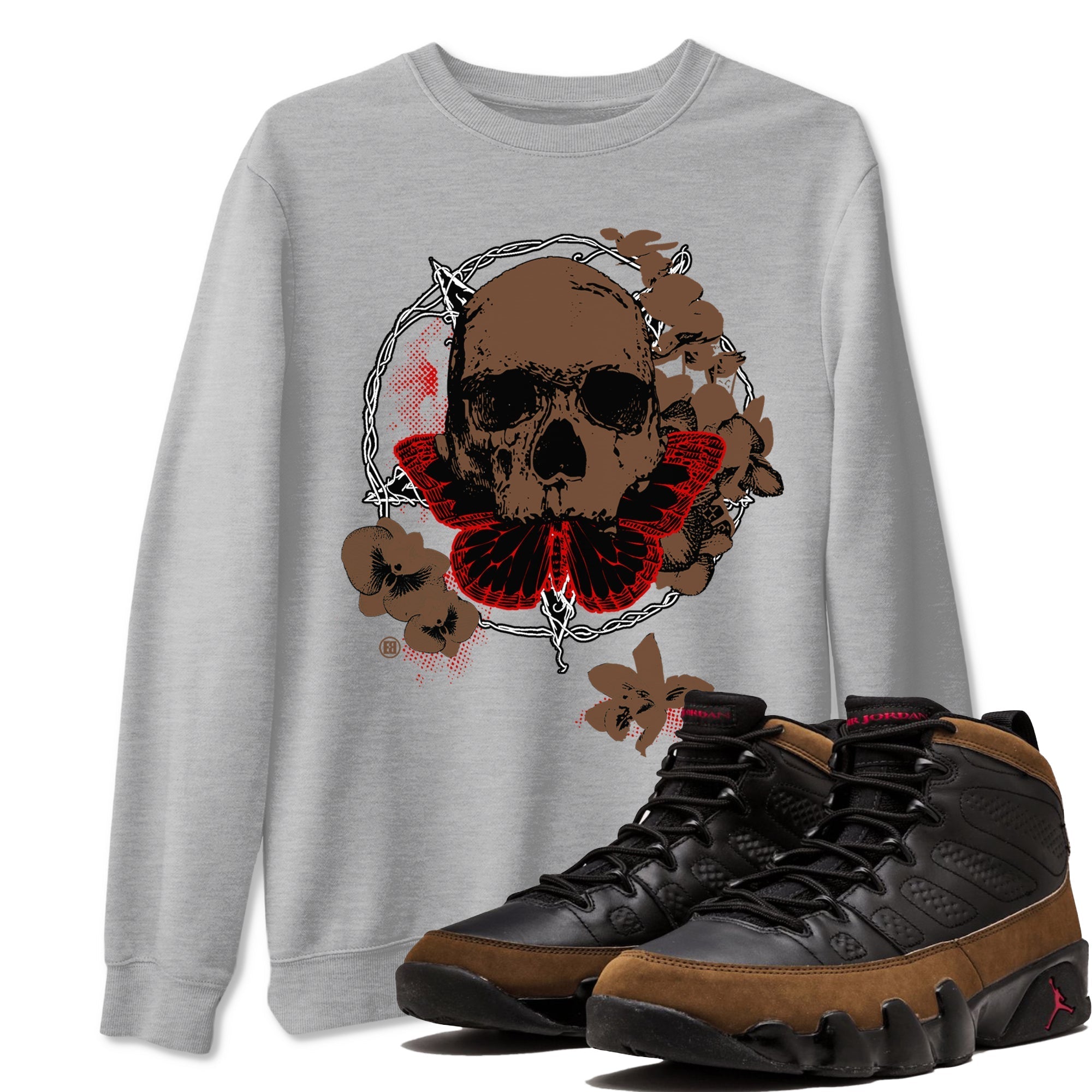 Carpe Diem Skull snkmatch Tees - Air Jordan 9 Olive