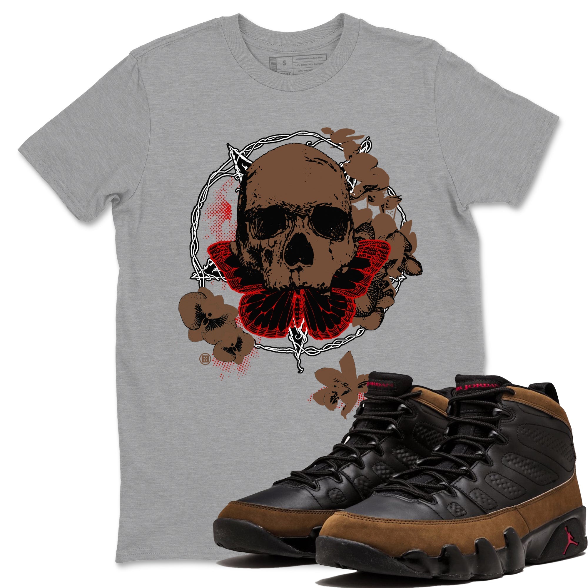Carpe Diem Skull snkmatch Tees - Air Jordan 9 Olive