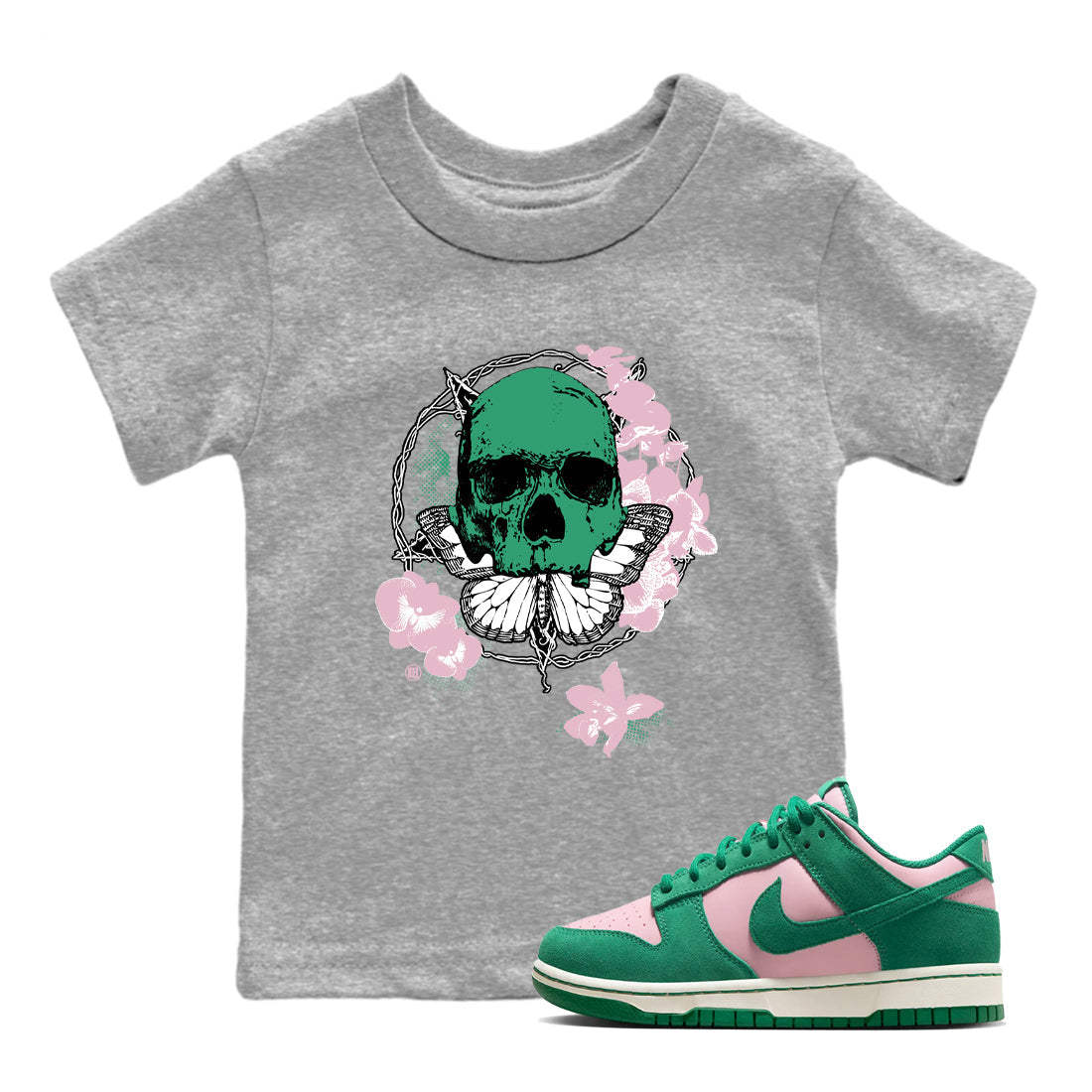 Carpe Diem Skull snkmatch Tees Kids - Dunk Medium Soft Pink Malachite