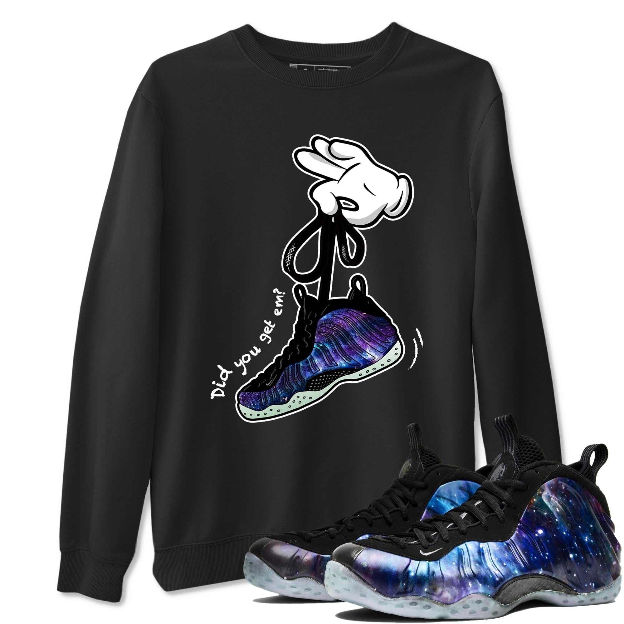 Cartoon Hands snkmatch Tees - Air Foamposite One Galaxy