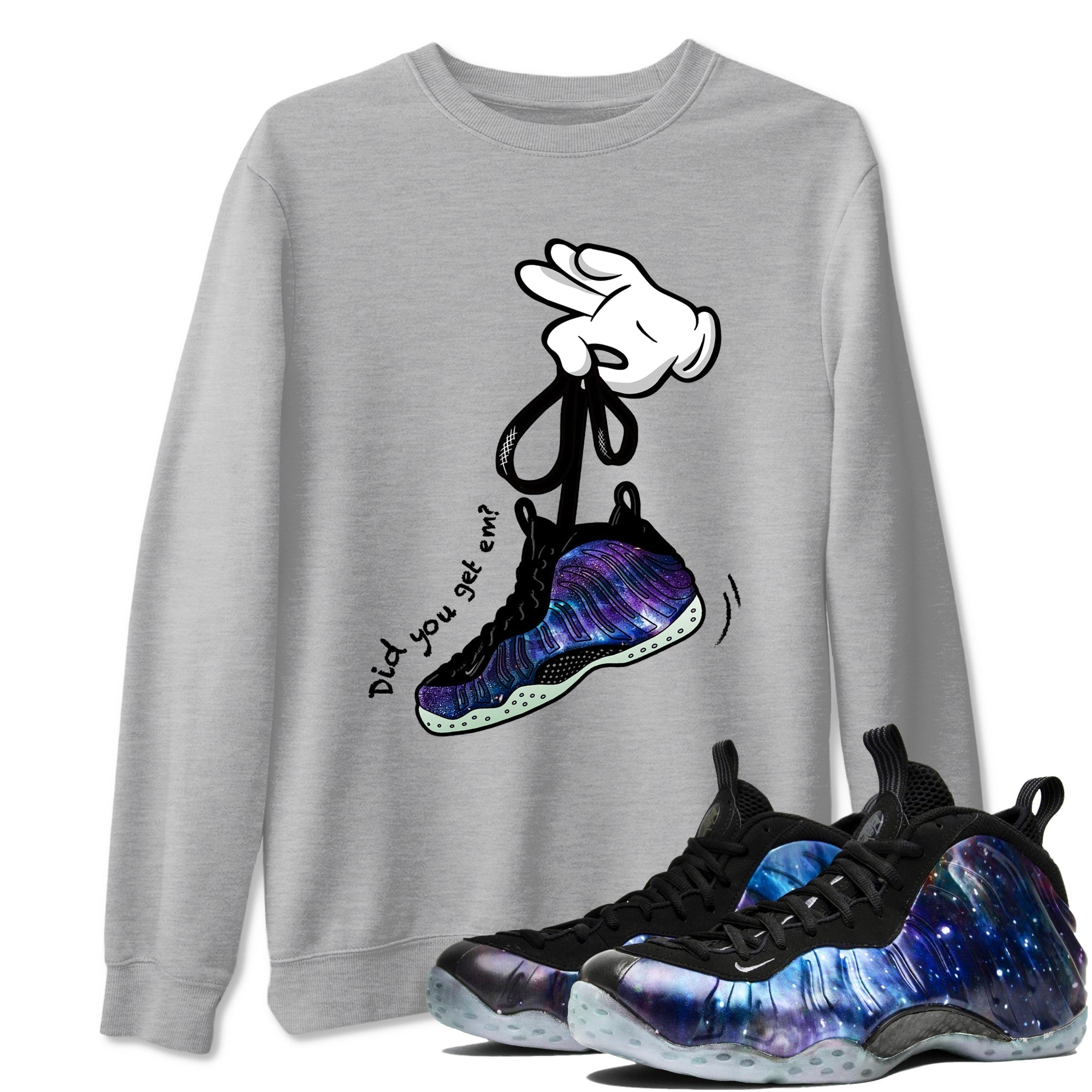 Cartoon Hands snkmatch Tees - Air Foamposite One Galaxy