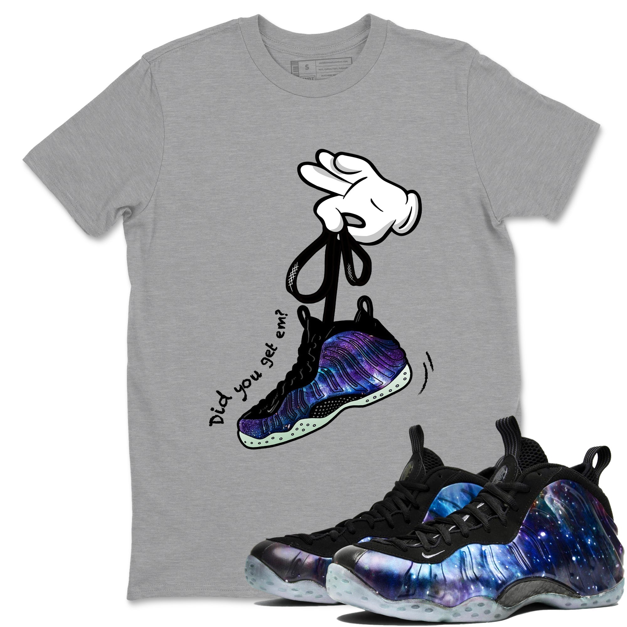 Cartoon Hands snkmatch Tees - Air Foamposite One Galaxy
