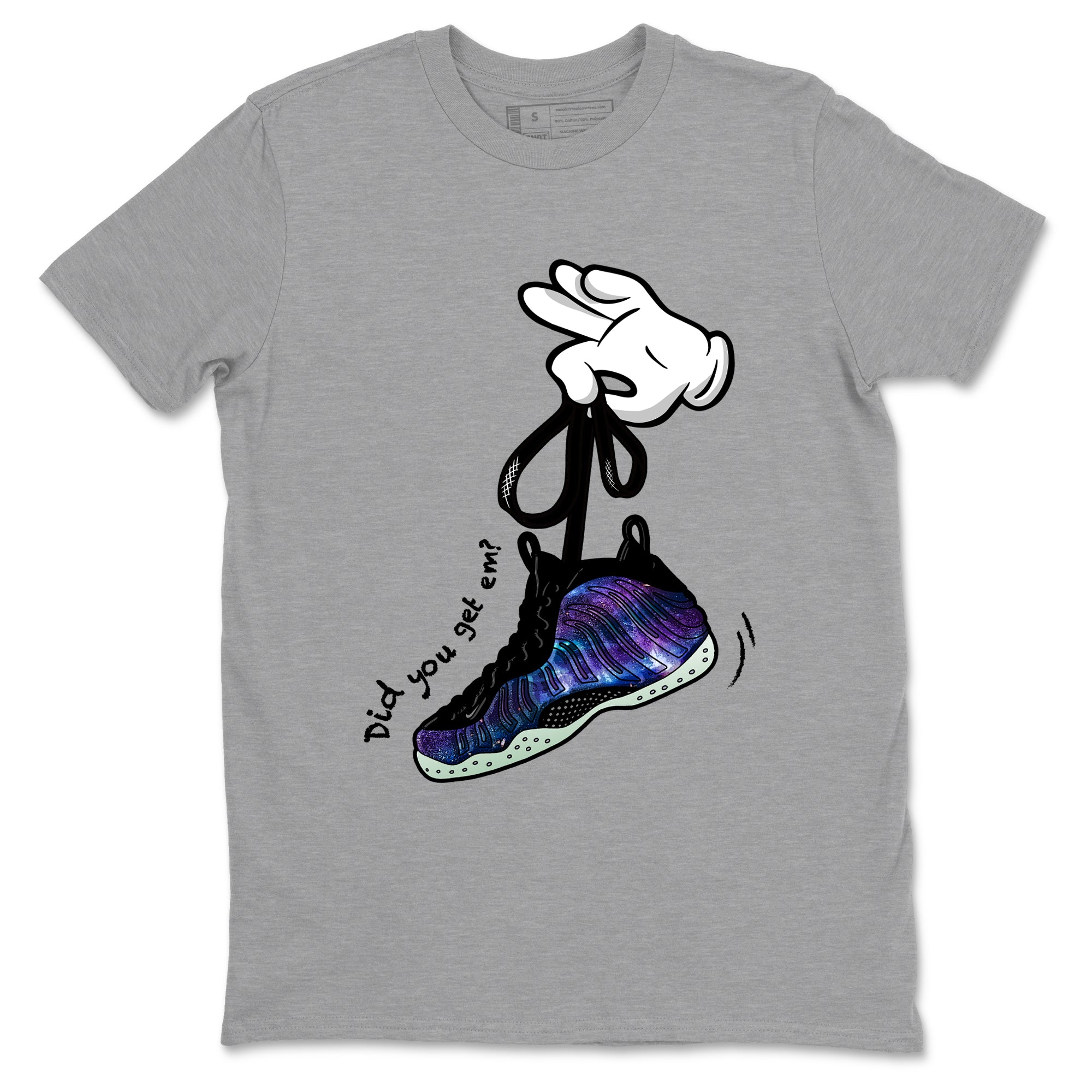 Cartoon Hands snkmatch Tees - Air Foamposite One Galaxy