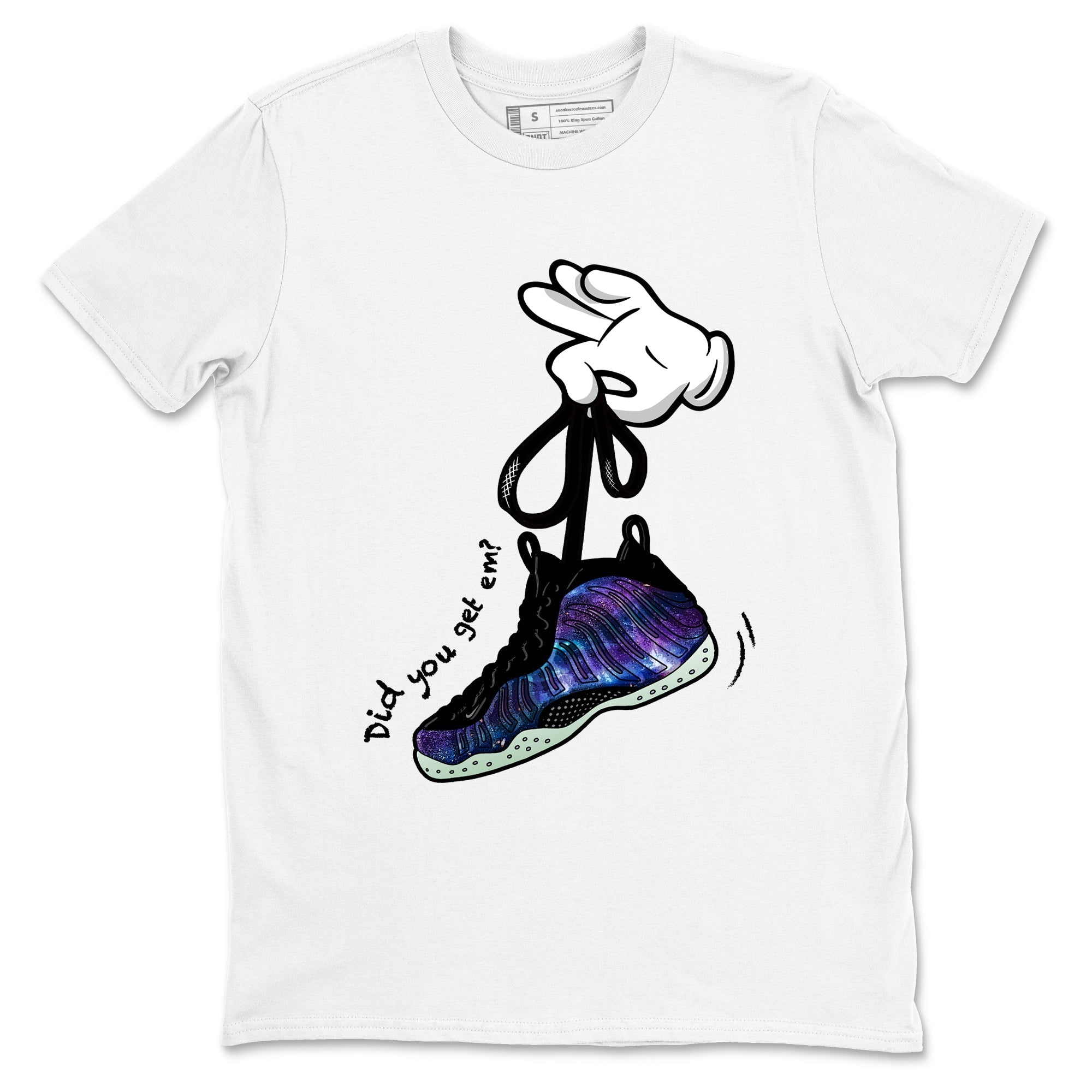 Cartoon Hands snkmatch Tees - Air Foamposite One Galaxy