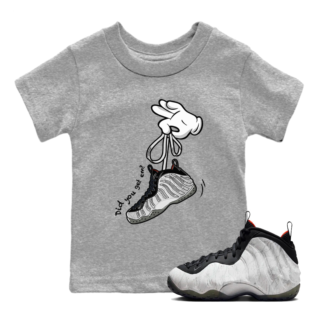 Cartoon Hands snkmatch Tees Kids - Air Foamposite One Jin