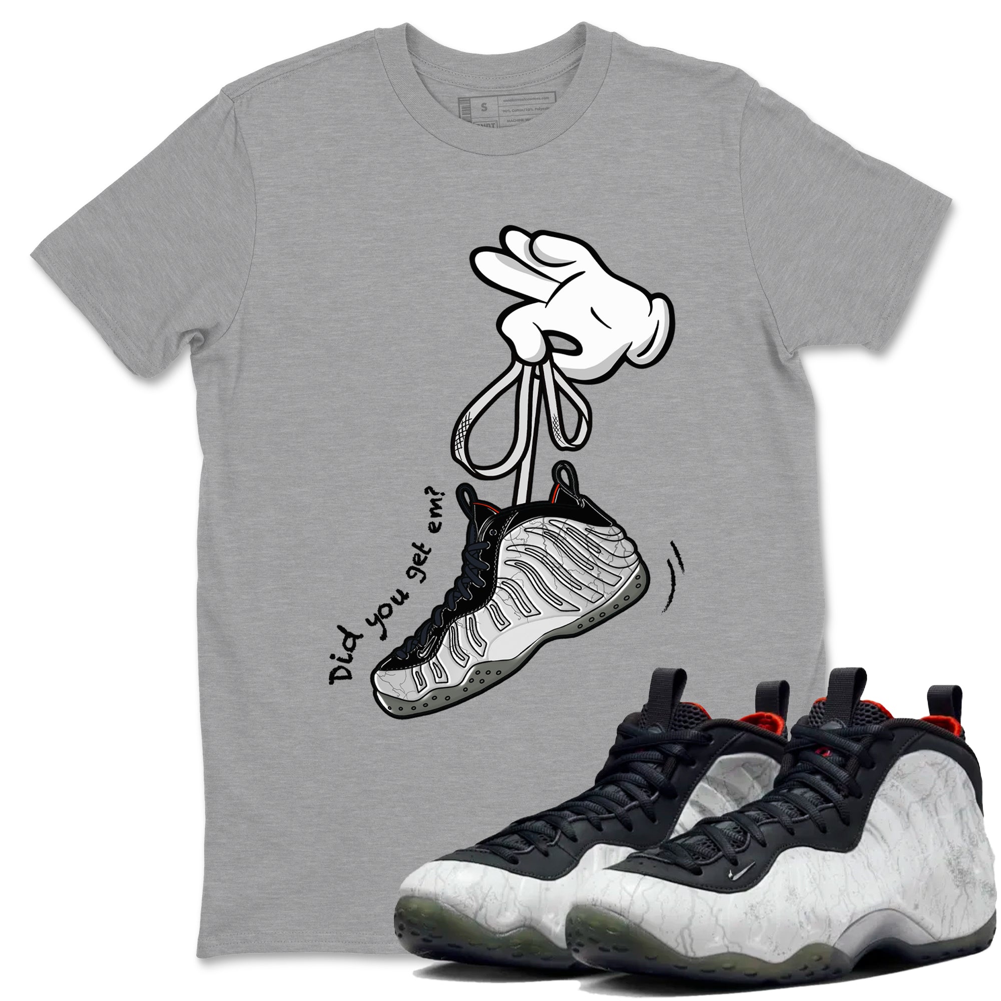 Cartoon Hands snkmatch Tees - Air Foamposite One Jin