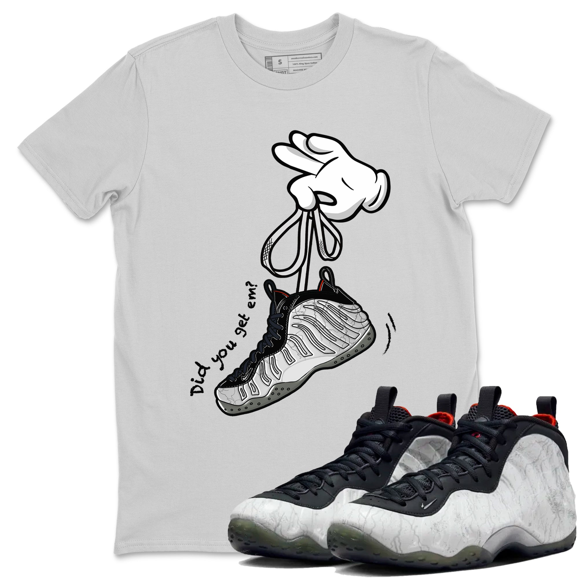 Cartoon Hands snkmatch Tees - Air Foamposite One Jin