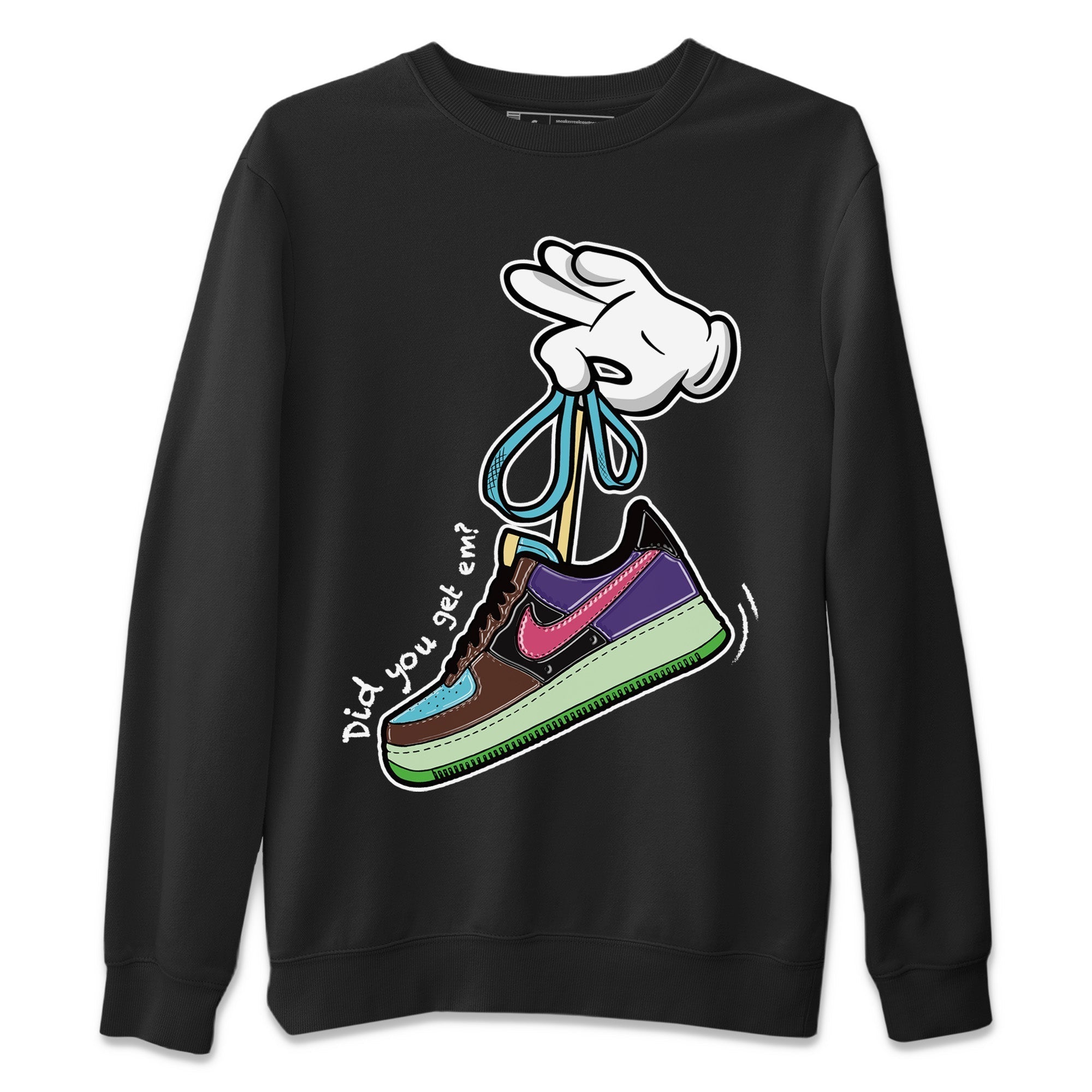 Cartoon Hands Unisex Tops - Air Force 1 Undefeated Fauna Brown