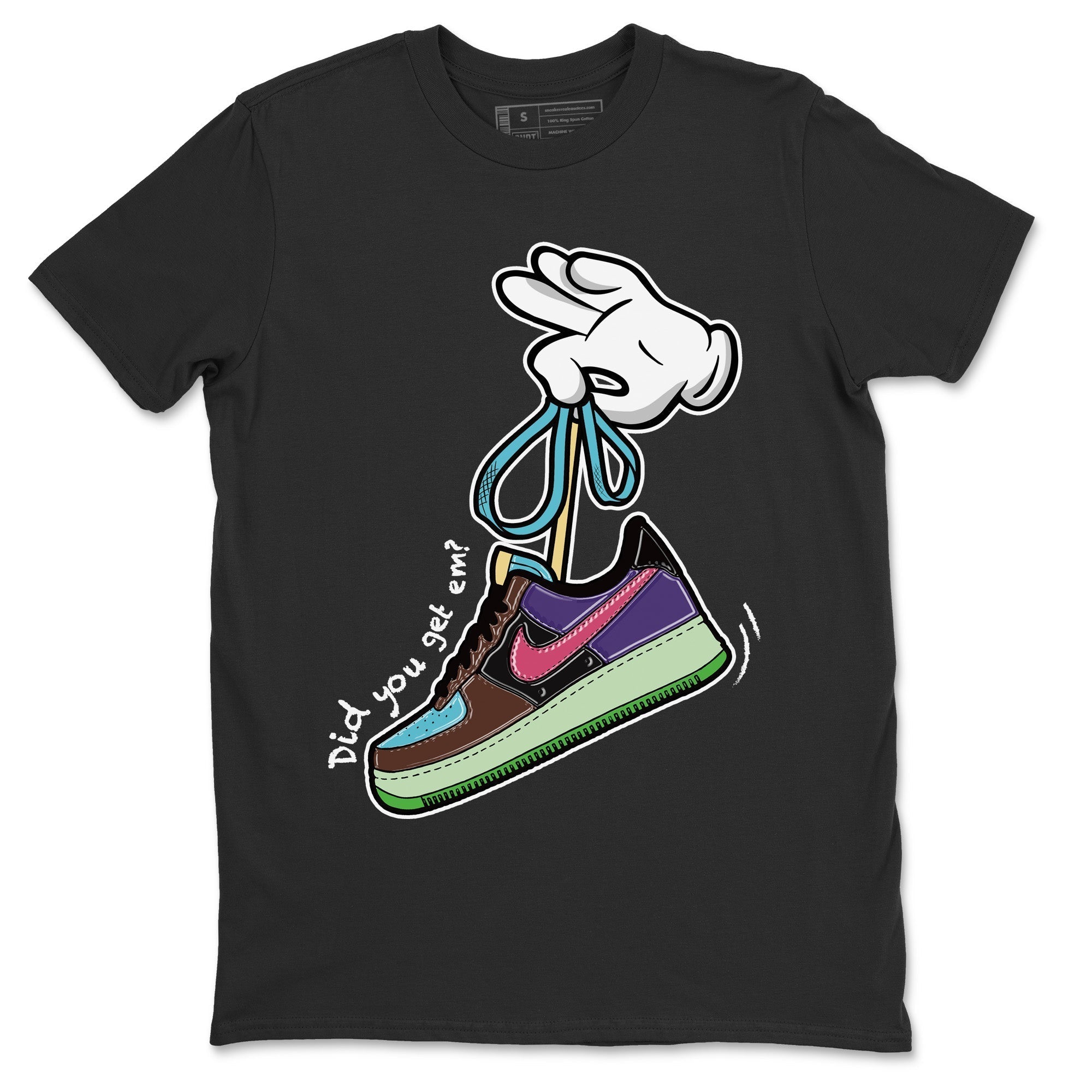 Cartoon Hands Unisex Tops - Air Force 1 Undefeated Fauna Brown