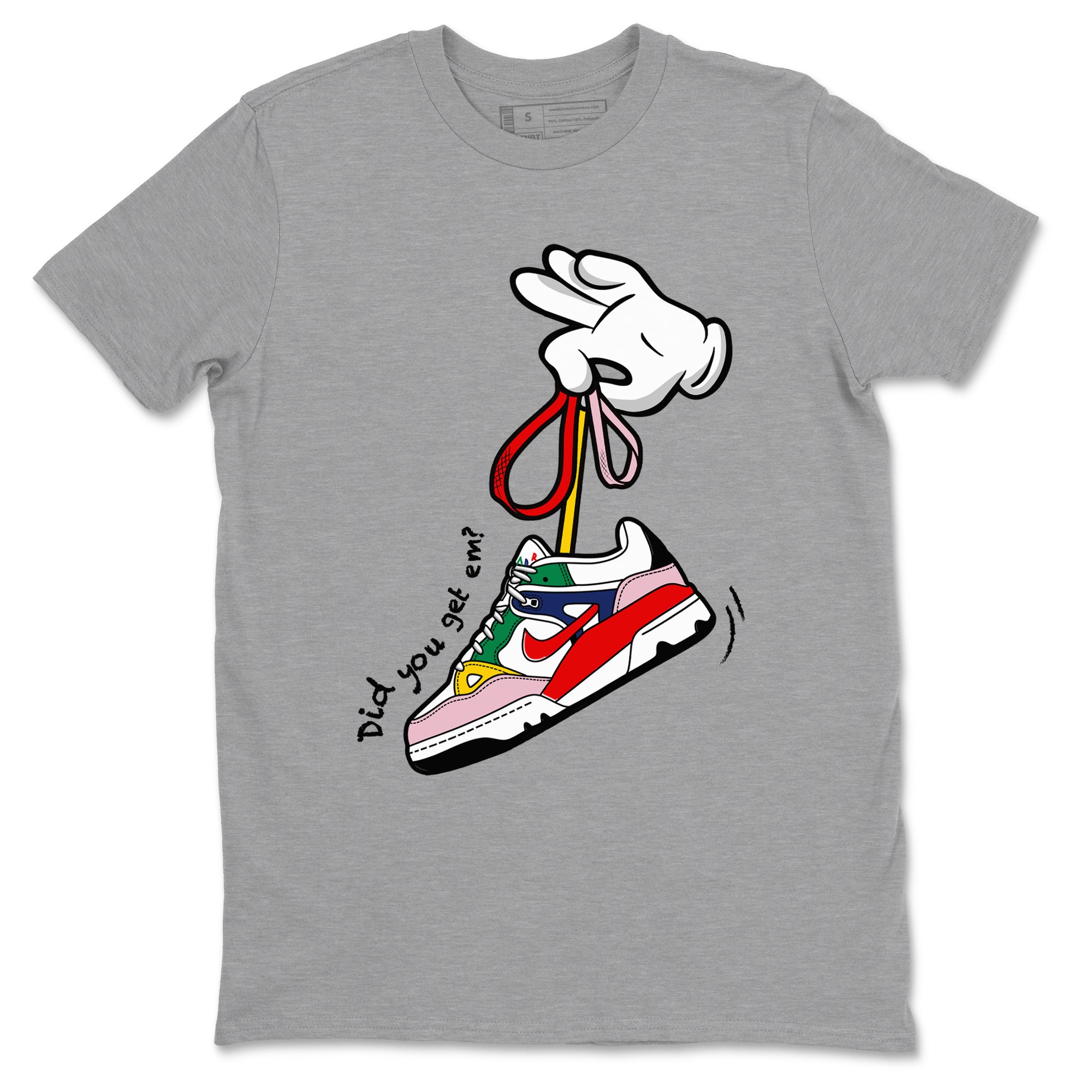 Cartoon Hands snkmatch Tees - Air Force 3 Blue Void and Tour Yellow