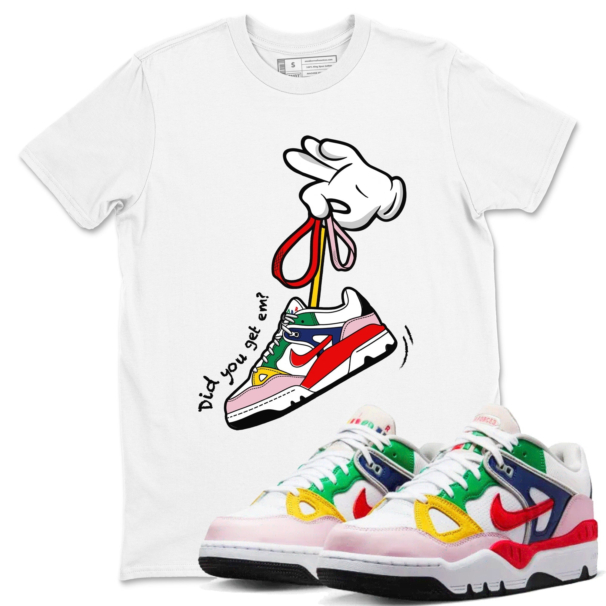 Cartoon Hands snkmatch Tees - Air Force 3 Blue Void and Tour Yellow
