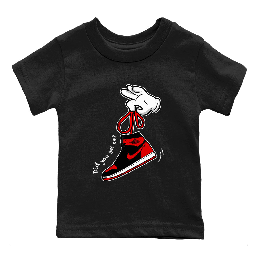 Cartoon Hands snkmatch Tees Kids - Air Jordan 1 '85 Bred