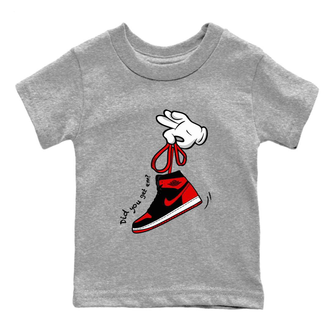 Cartoon Hands snkmatch Tees Kids - Air Jordan 1 '85 Bred